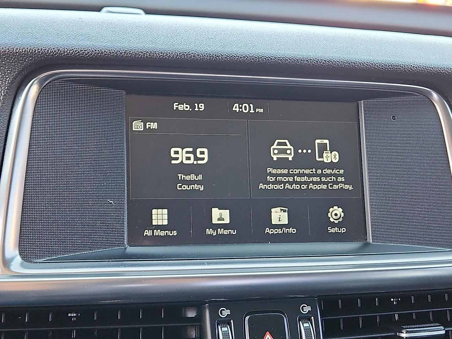 2018 BLACK Kia Optima EX (5XXGU4L39JG) with an Theta II 2.4L I-4 gasoline direct injection, DOHC, CVVT variable valve control, regular unleaded, engine with 185HP engine, located at 4110 Avenue Q, Lubbock, 79412, 33.556553, -101.855820 - 02/24/2026 KEY IN ENVELOPE GOD - Photo#8