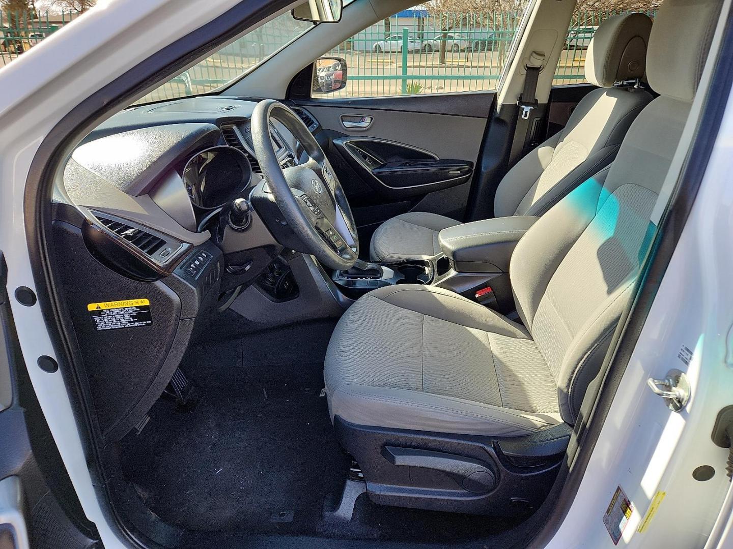 2018 WHITE Hyundai Santa Fe Sport 2.4L (5NMZT3LB6JH) with an Theta II 2.4L I-4 gasoline direct injection, DOHC, D-CVVT variable valve control, regular unleaded, engine with 185HP engine, located at 4110 Avenue Q, Lubbock, 79412, 33.556553, -101.855820 - 02/14/2026 KEY IN ENVELOPE GOD - Photo#6
