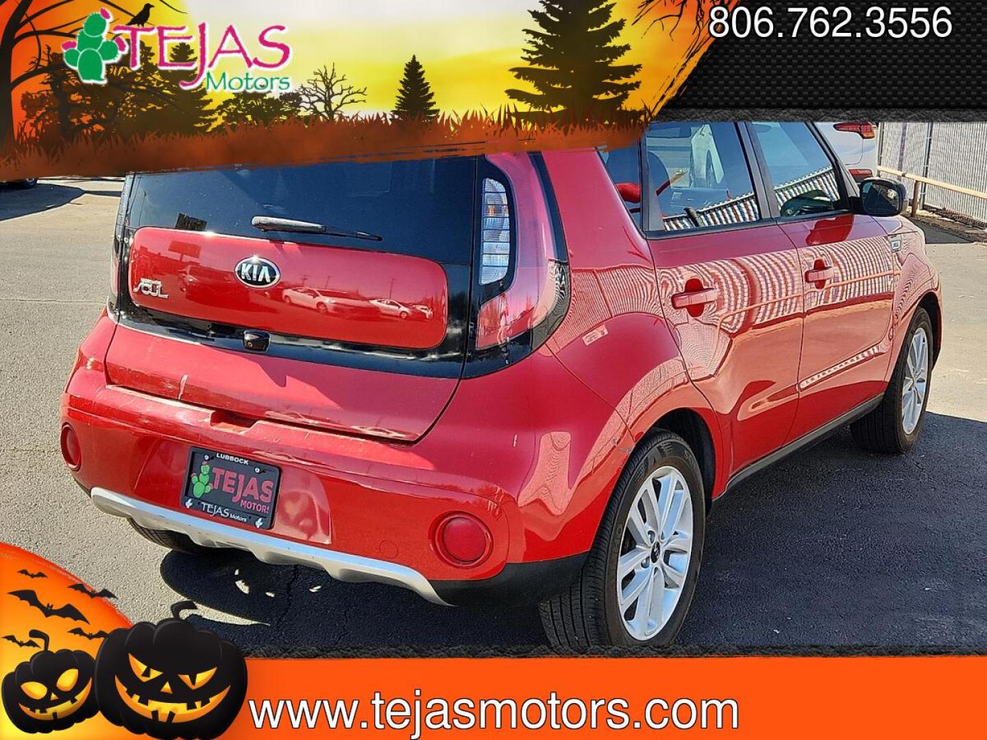 2017 RED Kia Soul + (KNDJP3A51H7) with an 2L I-4 gasoline direct injection, DOHC, variable valve control, regular unleaded, engine with 161HP engine, located at 4110 Avenue Q, Lubbock, 79412, 33.556553, -101.855820 - 02/11/2026 KEY IN ENVELOPE GOD- Photo#2