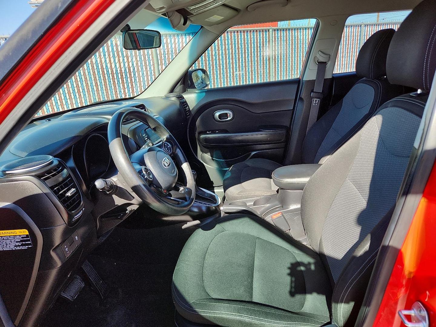 2017 RED Kia Soul + (KNDJP3A51H7) with an 2L I-4 gasoline direct injection, DOHC, variable valve control, regular unleaded, engine with 161HP engine, located at 4110 Avenue Q, Lubbock, 79412, 33.556553, -101.855820 - Photo#6