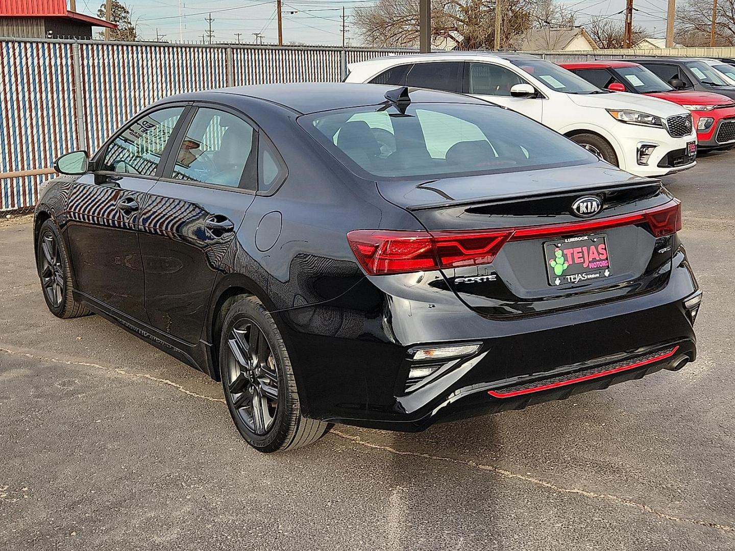 2020 BLACK Kia Forte GT-Line (3KPF34AD3LE) with an 2L I-4 DOHC, D-CVVT variable valve control, regular unleaded, engine with 147HP engine, located at 4110 Avenue Q, Lubbock, 79412, 33.556553, -101.855820 - Photo#2