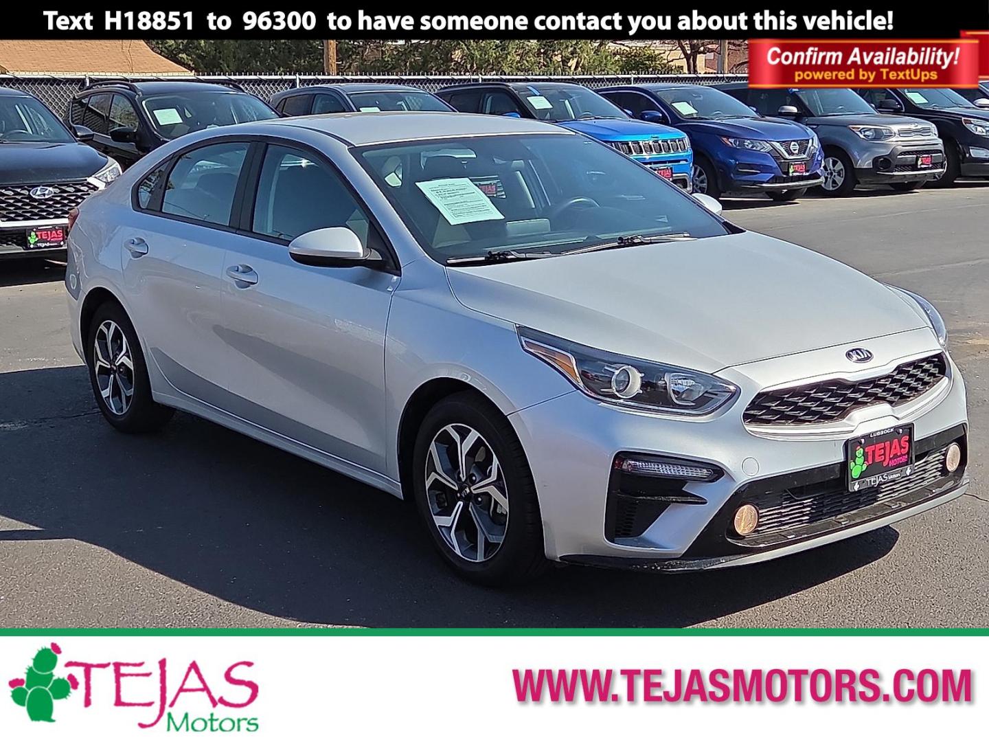 2021 Silky Silver - 4SS /Black - WK Kia Forte LXS (3KPF24AD6ME) with an 2L I-4 DOHC, D-CVVT variable valve control, regular unleaded, engine with 147HP engine, located at 4110 Avenue Q, Lubbock, 79412, 33.556553, -101.855820 - Photo#0