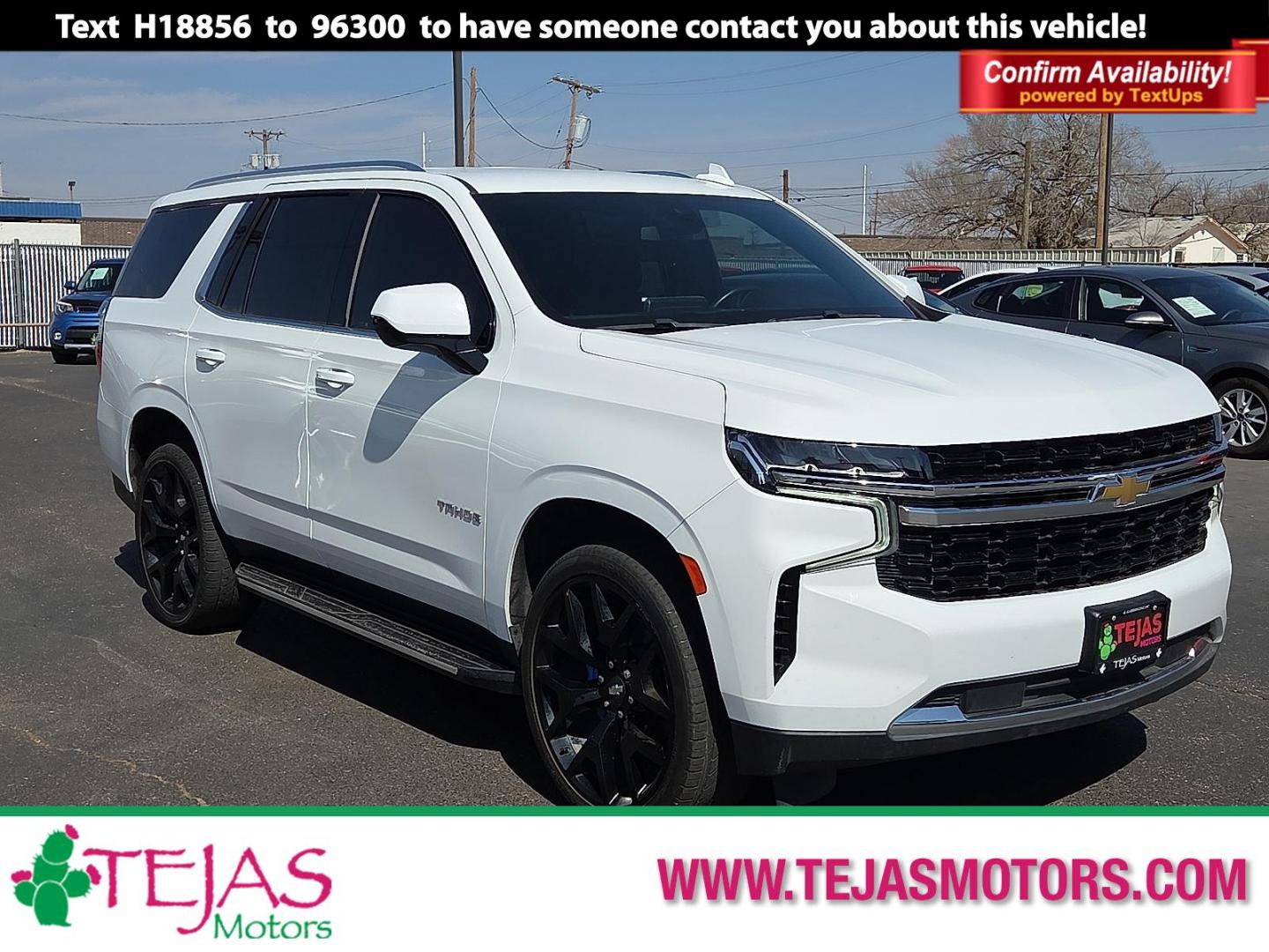 2021 Summit White - GAZ /Jet Black - H0U Chevrolet Tahoe 2WD LS (1GNSCMKD1MR) with an Remote Start engine, located at 4110 Avenue Q, Lubbock, 79412, 33.556553, -101.855820 - 02/14/2026 KEY IN ENVELOPE GOD - Photo#0