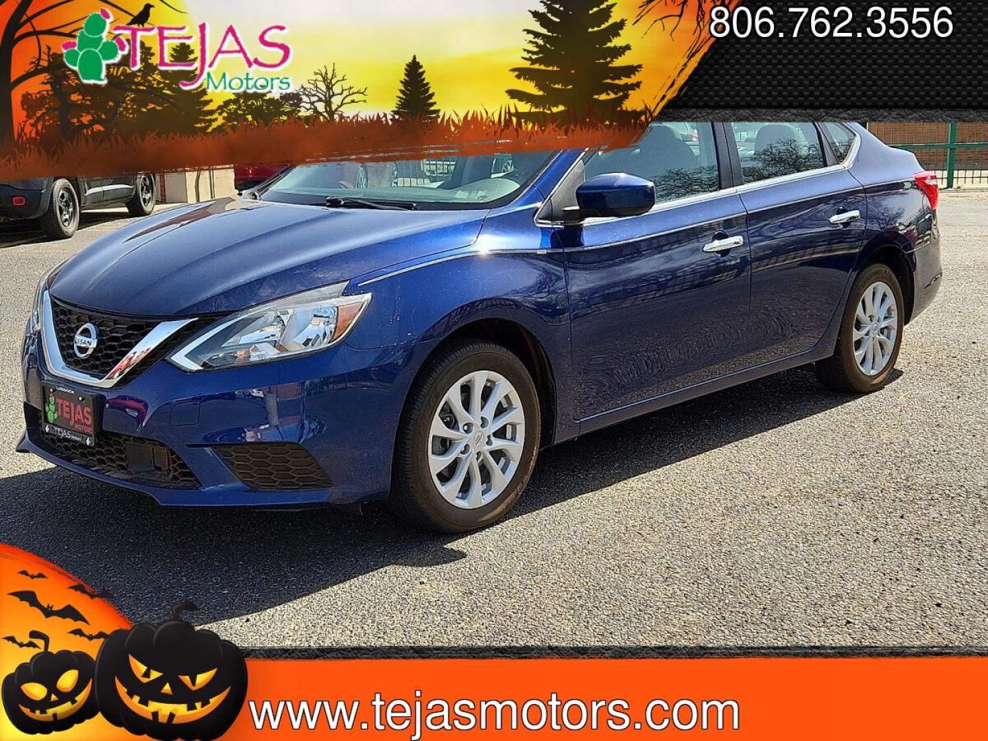 2019 BLUE /Charcoal - G Nissan Sentra SV (3N1AB7AP0KY) with an 1.8L I-4 DOHC, variable valve control, regular unleaded, engine with 124HP engine, located at 4110 Avenue Q, Lubbock, 79412, 33.556553, -101.855820 - 02/24/2026 KEY IN ENVELOPE GOD- Photo#3