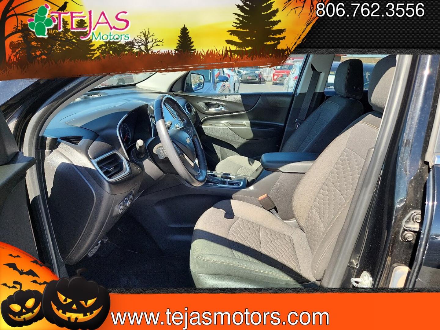 2021 BLACK Chevrolet Equinox FWD 2FL (3GNAXJEV3ML) with an 1.5L I-4 gasoline direct injection, DOHC, VVT variable valve control, intercooled turbo, regular unleaded, engine with 170HP engine, located at 4110 Avenue Q, Lubbock, 79412, 33.556553, -101.855820 - 02/14/2026 KEY IN ENVELOPE- Photo#6