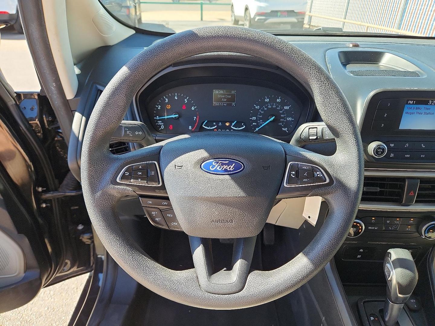 2019 BLACK Ford EcoSport S (MAJ3S2FE4KC) with an EcoBoost 1L I-3 gasoline direct injection, DOHC, variable valve control, intercooled turbo, regular unleaded, engine with 123HP engine, located at 4110 Avenue Q, Lubbock, 79412, 33.556553, -101.855820 - 02/19/2026 KEY IN ENVELOPE GOD - Photo#10