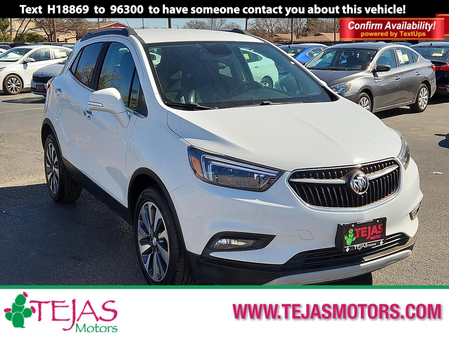 2020 WHITE Buick Encore FWD Essence (KL4CJCSB1LB) with an ECOTEC 1.4L I-4 DOHC, variable valve control, intercooled turbo, regular unleaded, engine with 138HP engine, located at 4110 Avenue Q, Lubbock, 79412, 33.556553, -101.855820 - 02/24/2026 KEY IN ENVELOPE GOD - Photo#0