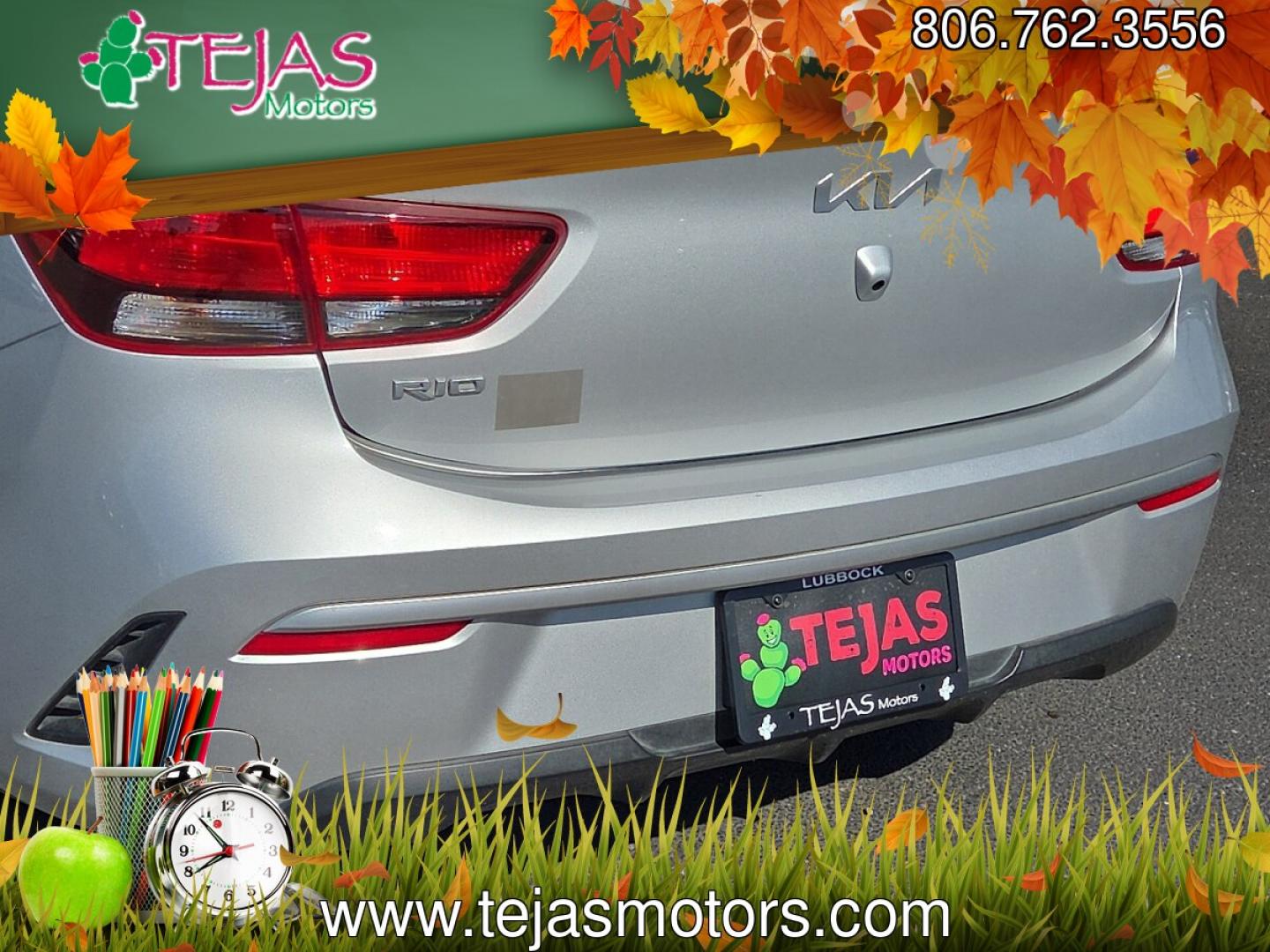 2022 Silky Silver - 4SS /Black - WK Kia Rio S (3KPA24ADXNE) with an Gamma-II 1.6L I-4 DOHC, variable valve control, regular unleaded, engine with 120HP engine, located at 4110 Avenue Q, Lubbock, 79412, 33.556553, -101.855820- Photo#6