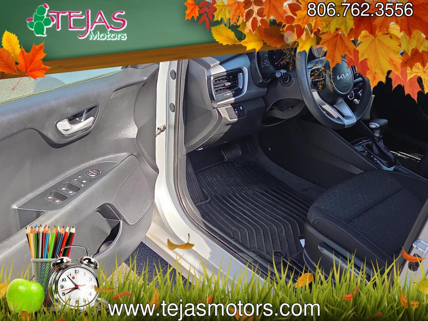 2022 Silky Silver - 4SS /Black - WK Kia Rio S (3KPA24ADXNE) with an Gamma-II 1.6L I-4 DOHC, variable valve control, regular unleaded, engine with 120HP engine, located at 4110 Avenue Q, Lubbock, 79412, 33.556553, -101.855820- Photo#9