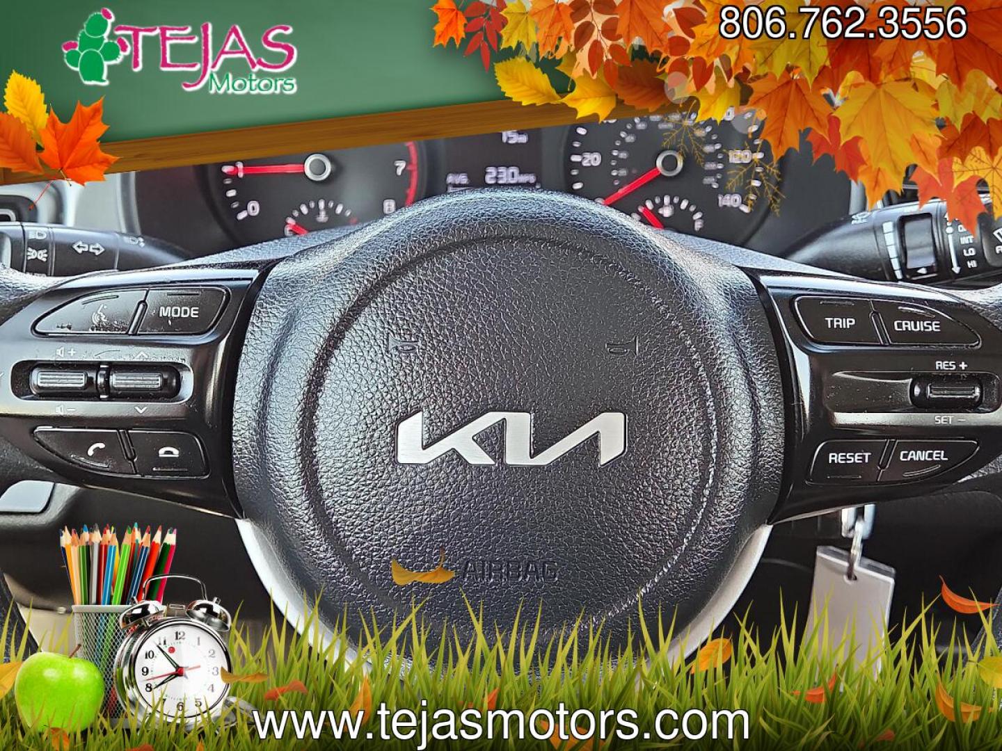 2022 Silky Silver - 4SS /Black - WK Kia Rio S (3KPA24ADXNE) with an Gamma-II 1.6L I-4 DOHC, variable valve control, regular unleaded, engine with 120HP engine, located at 4110 Avenue Q, Lubbock, 79412, 33.556553, -101.855820- Photo#12