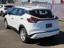 2021 WHITE Nissan Kicks S Xtronic CVT (3N1CP5BV7ML) with an 1.6L I-4 DOHC, CVTCS variable valve control, regular unleaded, engine with 122HP engine, located at 4110 Avenue Q, Lubbock, 79412, 33.556553, -101.855820 - Photo#2