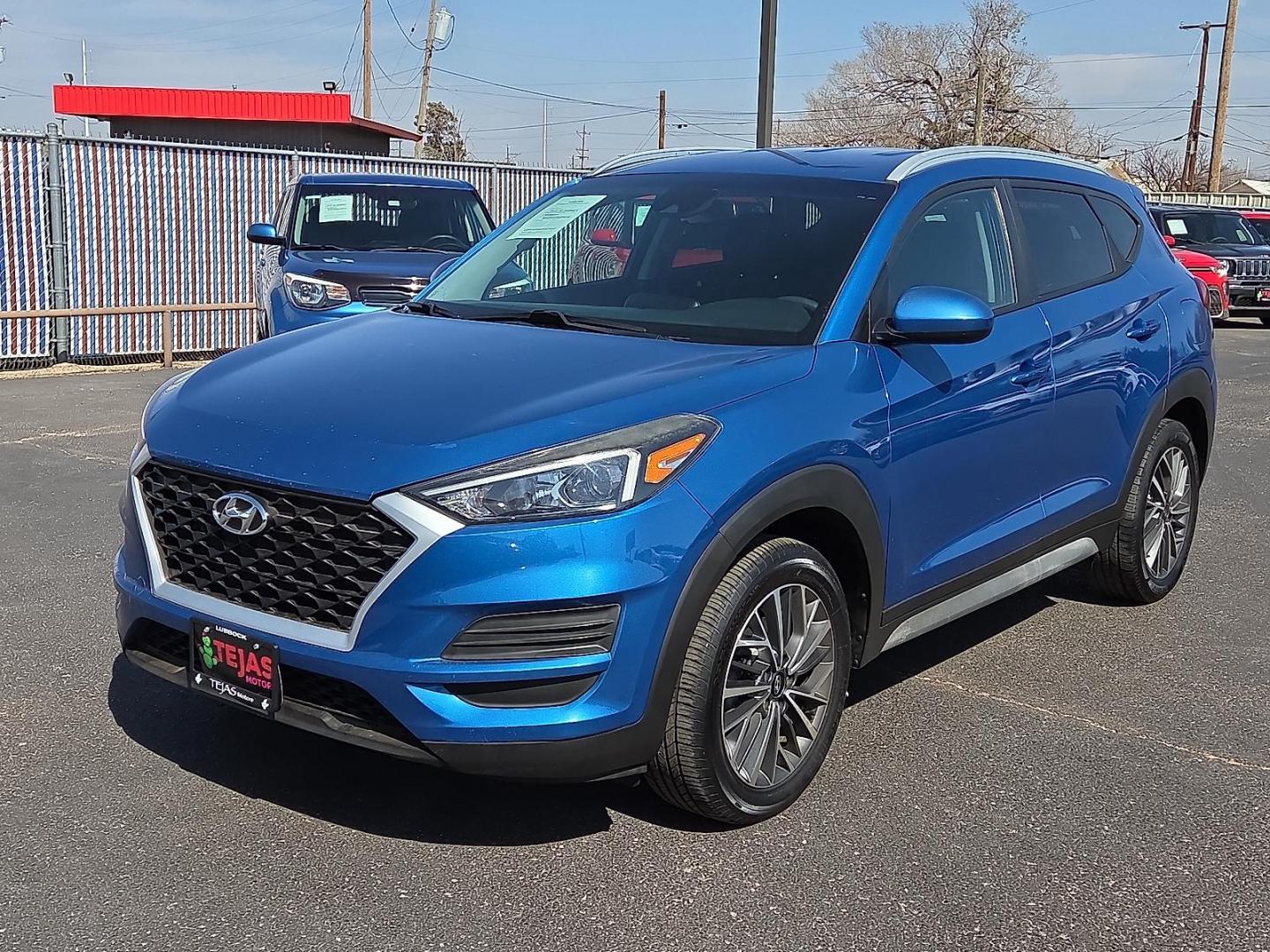 2019 Aqua Blue - R2U /Black - TRY Hyundai Tucson SEL (KM8J3CALXKU) with an Theta 2.4L I-4 gasoline direct injection, DOHC, CVVT variable valve control, regular unleaded, engine with 181HP engine, located at 4110 Avenue Q, Lubbock, 79412, 33.556553, -101.855820 - 03/04/2026 KEY IN ENVELOPE GOD - Photo#4