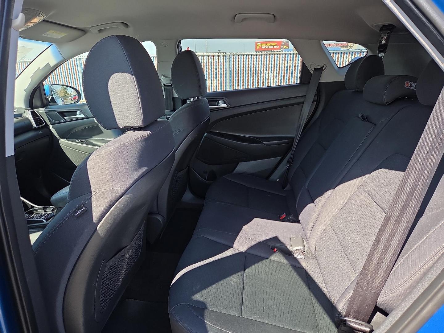 2019 Aqua Blue - R2U /Black - TRY Hyundai Tucson SEL (KM8J3CALXKU) with an Theta 2.4L I-4 gasoline direct injection, DOHC, CVVT variable valve control, regular unleaded, engine with 181HP engine, located at 4110 Avenue Q, Lubbock, 79412, 33.556553, -101.855820 - 03/04/2026 KEY IN ENVELOPE GOD - Photo#7