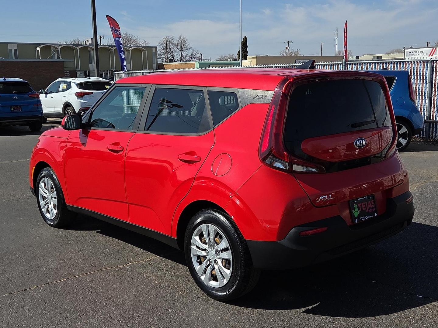 2020 Inferno Red - AJR /Black/Gray - GDM Kia Soul LX (KNDJ23AU7L7) with an 2L I-4 DOHC, D-CVVT variable valve control, regular unleaded, engine with 147HP engine, located at 4110 Avenue Q, Lubbock, 79412, 33.556553, -101.855820 - 03/10/2026 KEY IN ENVELOPE GOD - Photo#3