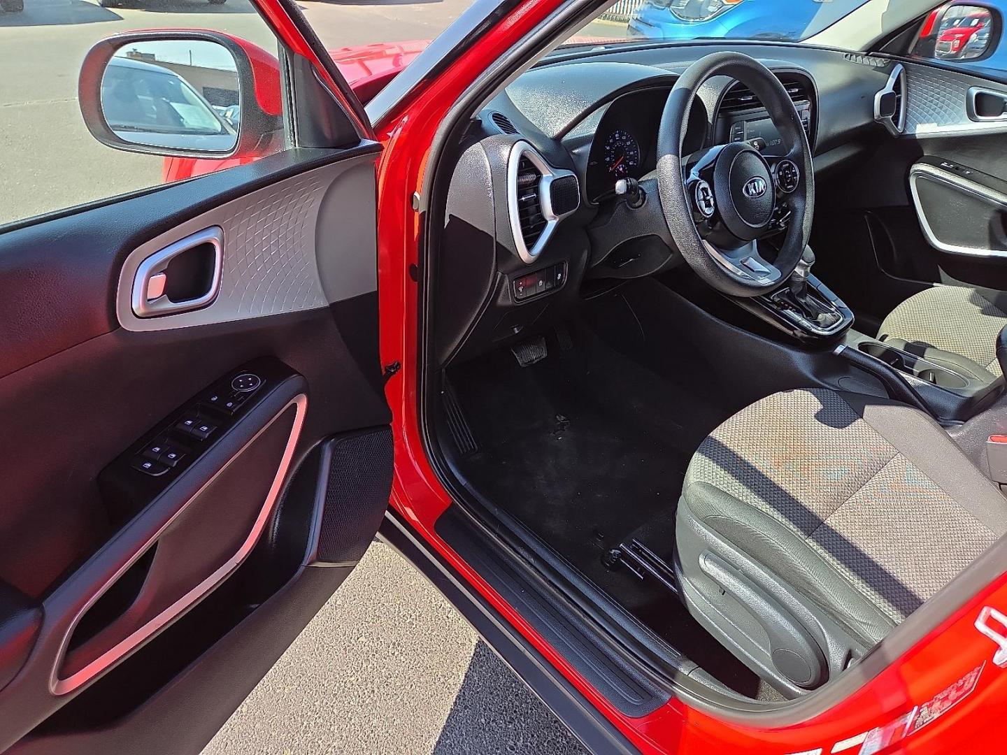 2020 Inferno Red - AJR /Black/Gray - GDM Kia Soul LX (KNDJ23AU7L7) with an 2L I-4 DOHC, D-CVVT variable valve control, regular unleaded, engine with 147HP engine, located at 4110 Avenue Q, Lubbock, 79412, 33.556553, -101.855820 - 03/10/2026 KEY IN ENVELOPE GOD - Photo#9