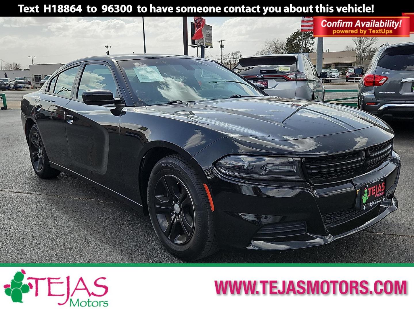 2019 BLACK /Black - X9 Dodge Charger SXT RWD (2C3CDXBG0KH) with an Pentastar 3.6L V-6 DOHC, variable valve control, regular unleaded, engine with 292HP engine, located at 4110 Avenue Q, Lubbock, 79412, 33.556553, -101.855820 - 03/10/2026 KEY IN ENVELOPE GOD - Photo#0