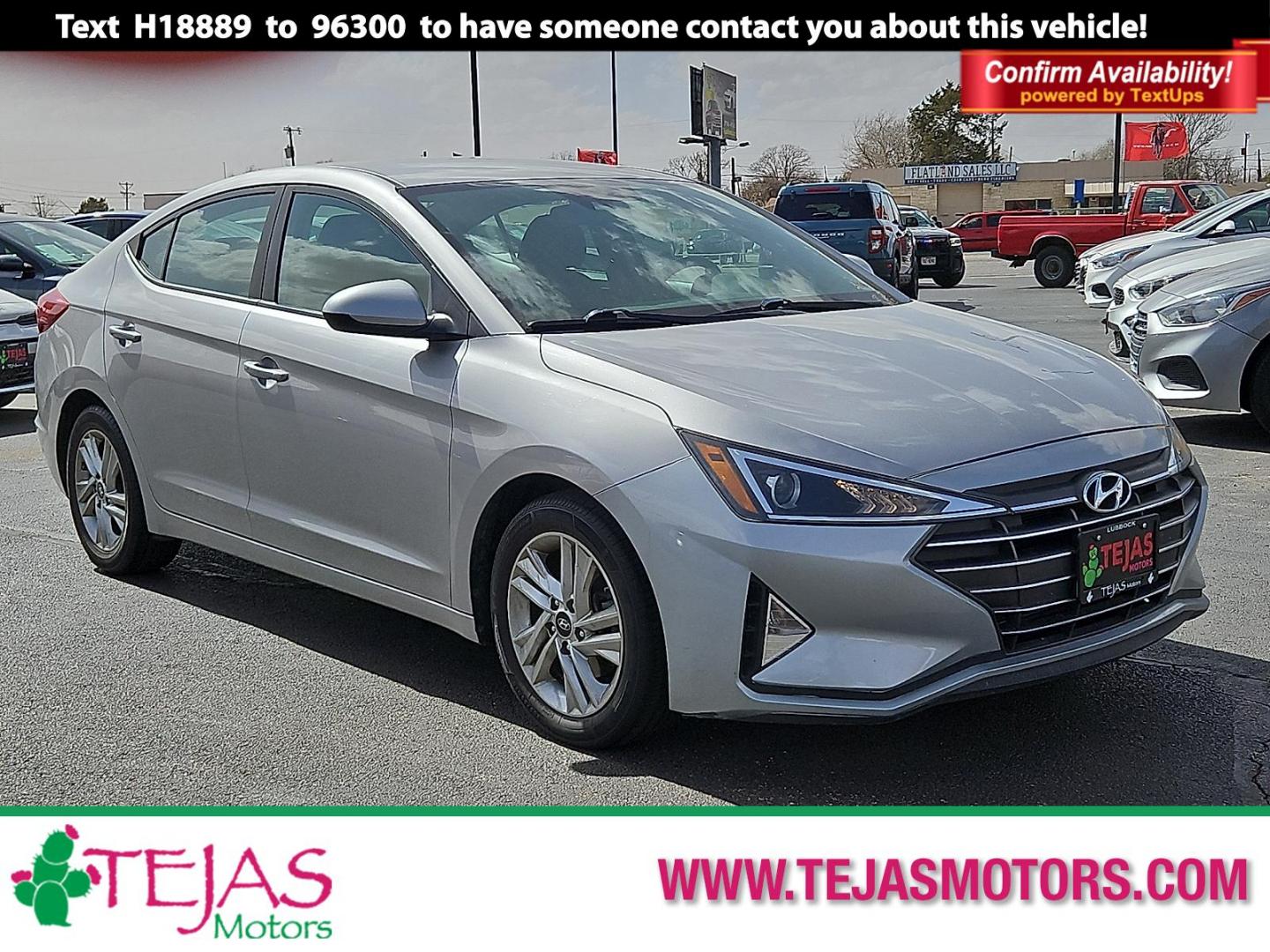 2020 GRAY /Black - C1 Hyundai Elantra SEL (5NPD84LF0LH) with an Nu 2L I-4 DOHC, D-CVVT variable valve control, regular unleaded, engine with 147HP engine, located at 4110 Avenue Q, Lubbock, 79412, 33.556553, -101.855820 - 03/07/2026 KEY IN ENVELOPE GOD - Photo#0