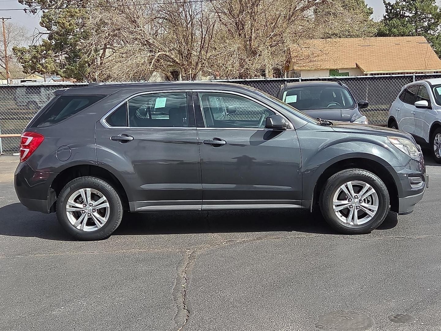 2017 Nightfall Gray Metallic - G7Q /Light Titanium/Jet Black - AFI Chevrolet Equinox LS (2GNALBEK6H1) with an ECOTEC 2.4L I-4 gasoline direct injection, DOHC, VVT variable valve control, regular unleaded, engine with 182HP engine, located at 4110 Avenue Q, Lubbock, 79412, 33.556553, -101.855820 - 03/10/2026 KEY IN ENVELOPE GOD - Photo#1