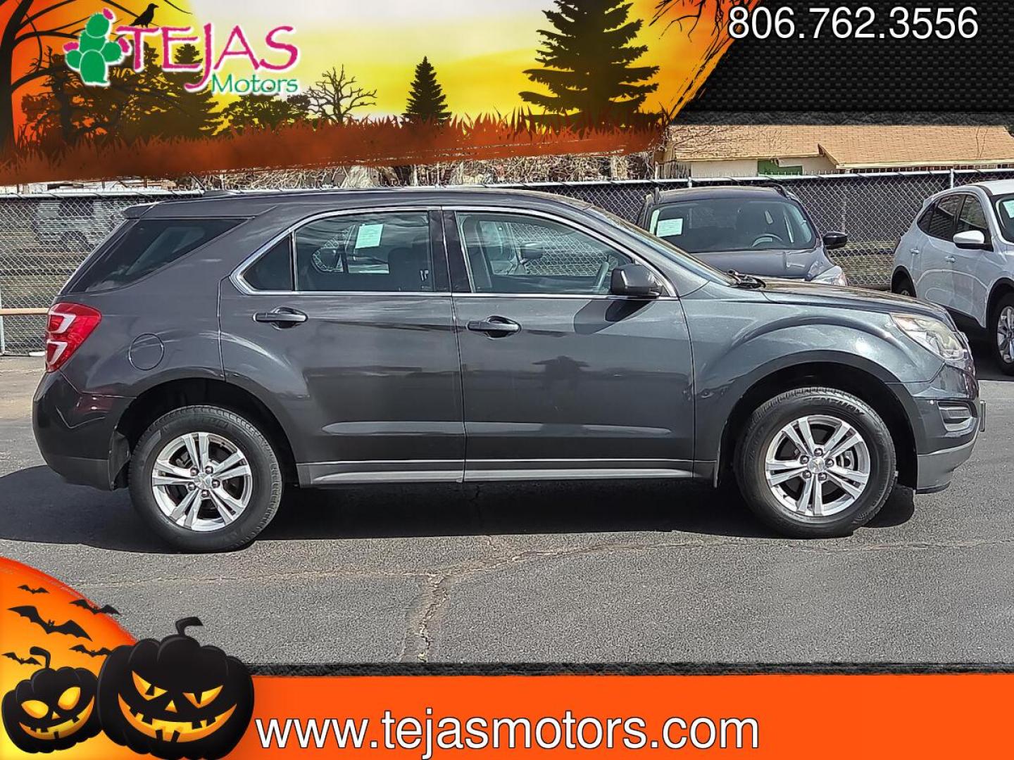 2017 Nightfall Gray Metallic - G7Q /Light Titanium/Jet Black - AFI Chevrolet Equinox LS (2GNALBEK6H1) with an ECOTEC 2.4L I-4 gasoline direct injection, DOHC, VVT variable valve control, regular unleaded, engine with 182HP engine, located at 4110 Avenue Q, Lubbock, 79412, 33.556553, -101.855820 - 03/10/2026 KEY IN ENVELOPE GOD- Photo#1