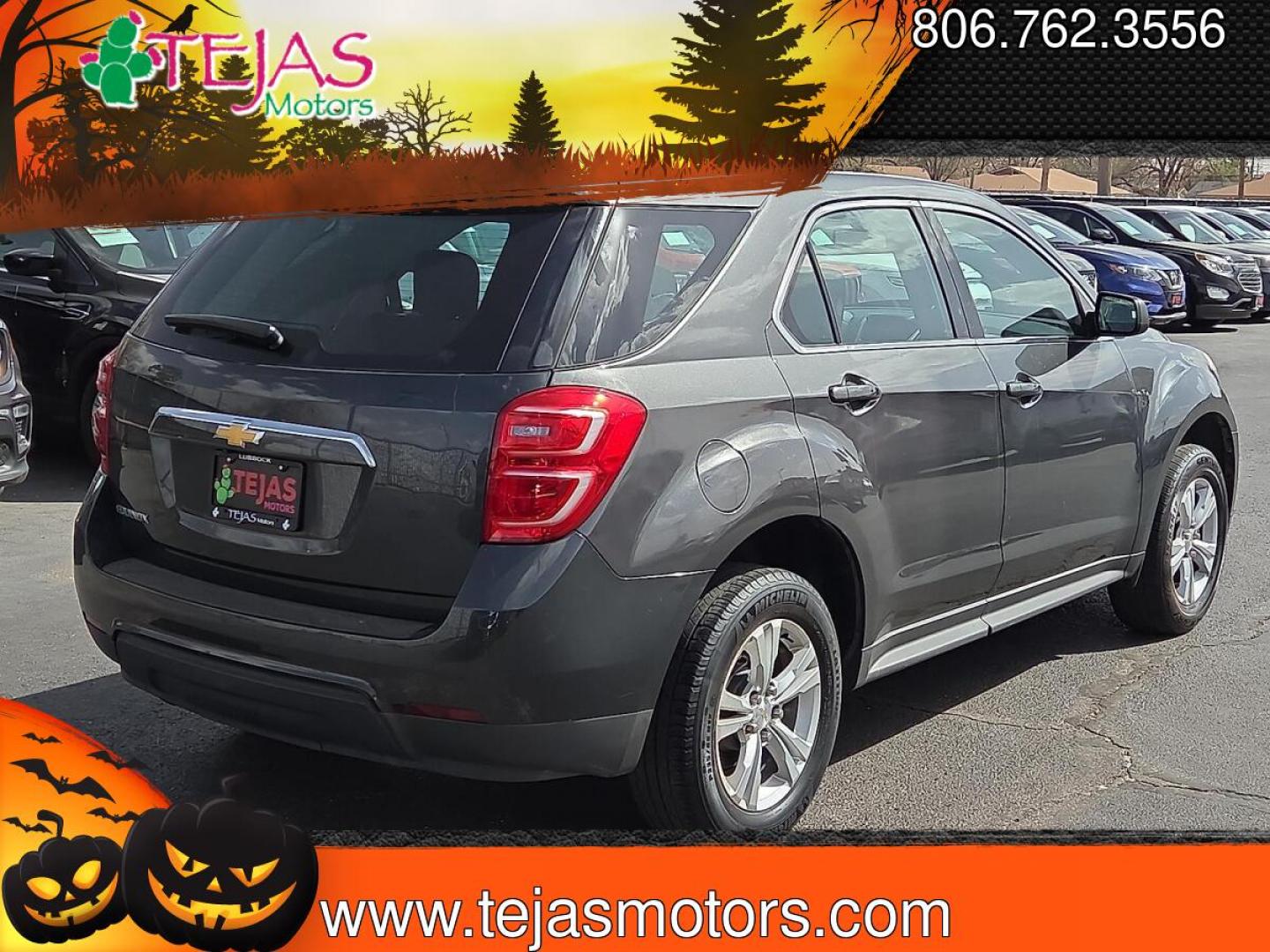 2017 Nightfall Gray Metallic - G7Q /Light Titanium/Jet Black - AFI Chevrolet Equinox LS (2GNALBEK6H1) with an ECOTEC 2.4L I-4 gasoline direct injection, DOHC, VVT variable valve control, regular unleaded, engine with 182HP engine, located at 4110 Avenue Q, Lubbock, 79412, 33.556553, -101.855820 - 03/10/2026 KEY IN ENVELOPE GOD- Photo#2
