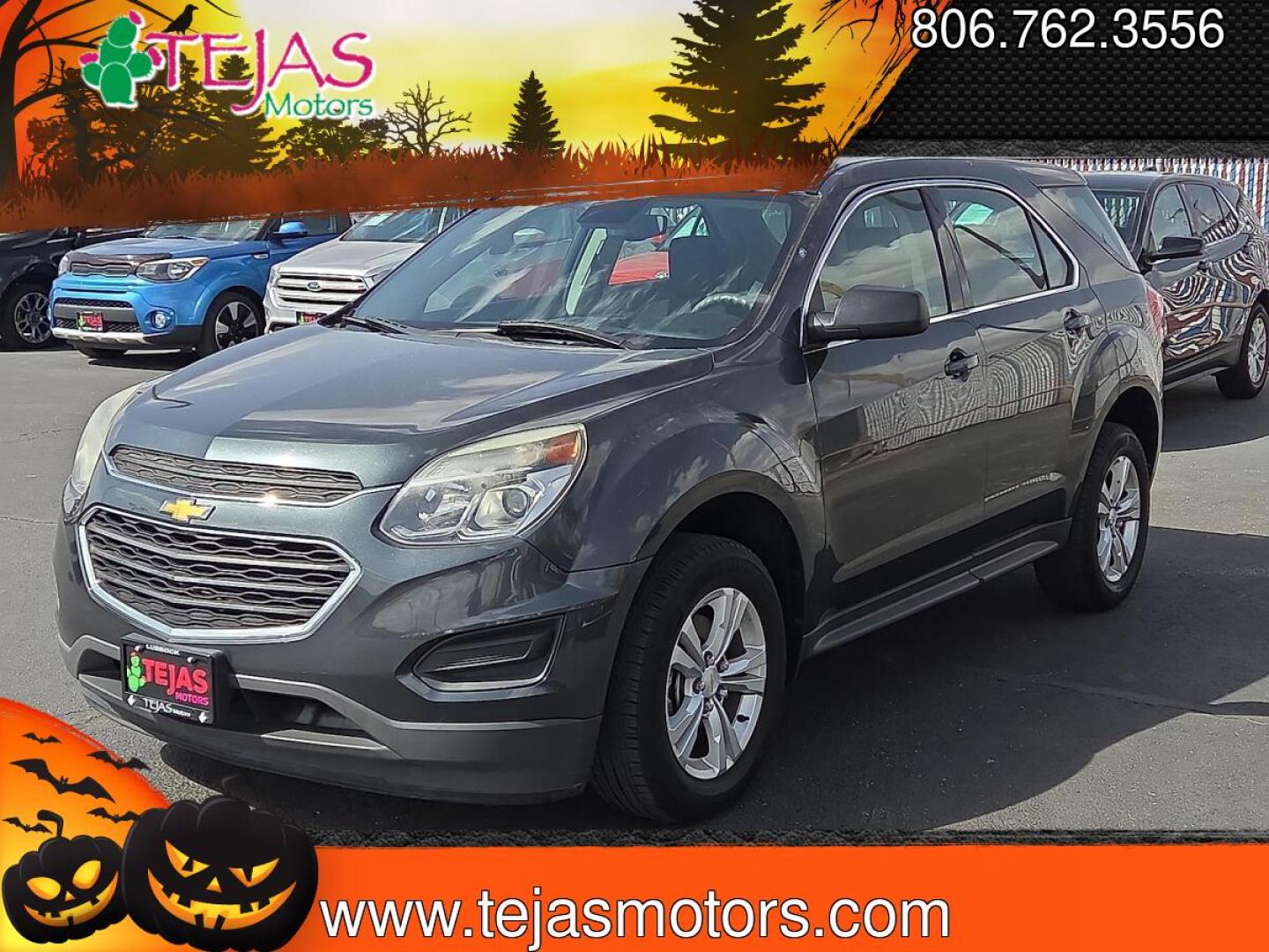 2017 Nightfall Gray Metallic - G7Q /Light Titanium/Jet Black - AFI Chevrolet Equinox LS (2GNALBEK6H1) with an ECOTEC 2.4L I-4 gasoline direct injection, DOHC, VVT variable valve control, regular unleaded, engine with 182HP engine, located at 4110 Avenue Q, Lubbock, 79412, 33.556553, -101.855820 - 03/10/2026 KEY IN ENVELOPE GOD- Photo#4