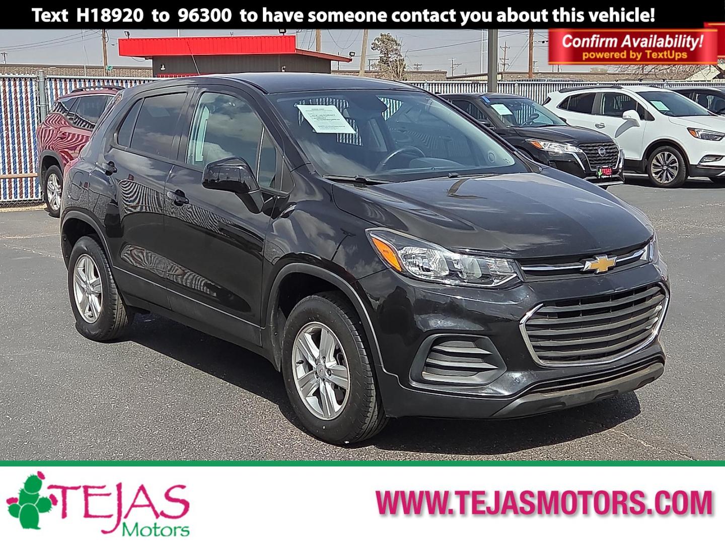 2021 Mosaic Black Metallic - GB0 /Jet Black - AFJ Chevrolet Trax AWD LS (KL7CJNSB8MB) with an ECOTEC 1.4L I-4 DOHC, VVT variable valve control, intercooled turbo, regular unleaded, engine with 138HP engine, located at 4110 Avenue Q, Lubbock, 79412, 33.556553, -101.855820 - 03/10/2026 KEY IN ENVELOPE GOD - Photo#0
