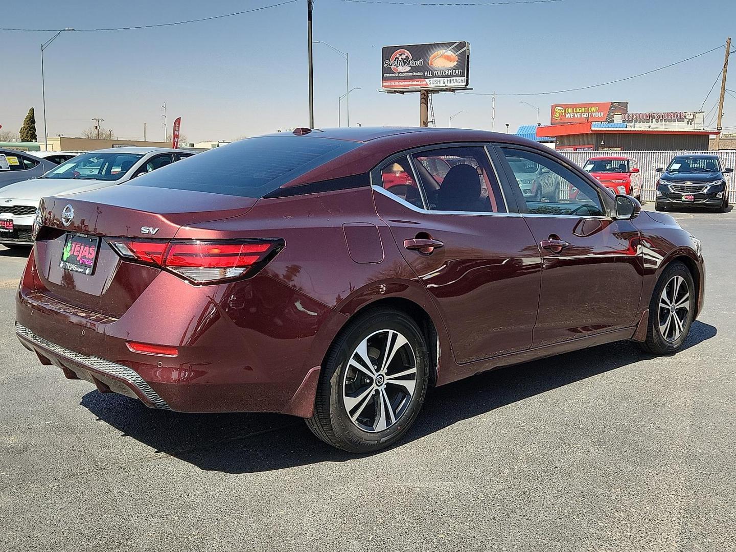 2021 RED /Charcoal - G Nissan Sentra SV Xtronic CVT (3N1AB8CV3MY) with an 2L I-4 gasoline direct injection, DOHC, variable valve control, regular unleaded, engine with 149HP engine, located at 4110 Avenue Q, Lubbock, 79412, 33.556553, -101.855820 - Photo#3