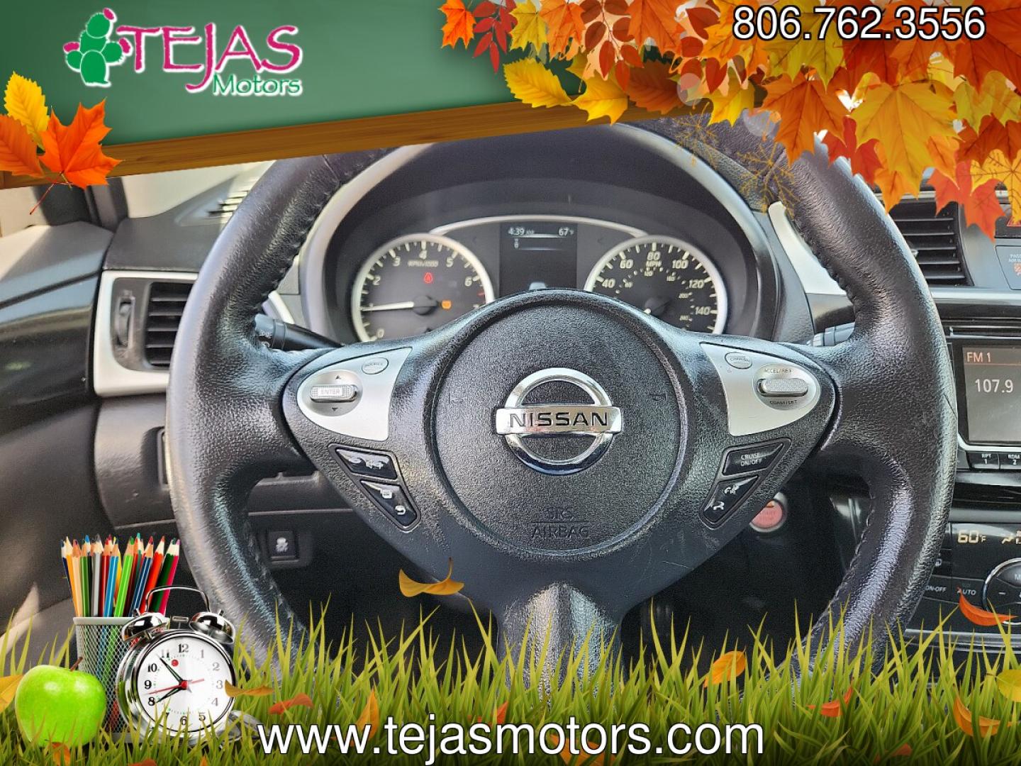 2018 BLUE /Charcoal - G Nissan Sentra SV (3N1AB7AP9JY) with an 1.8L I-4 DOHC, variable valve control, regular unleaded, engine with 124HP engine, located at 4110 Avenue Q, Lubbock, 79412, 33.556553, -101.855820 - 03/17/2026 KEY IN ENVELOPE GOD- Photo#10