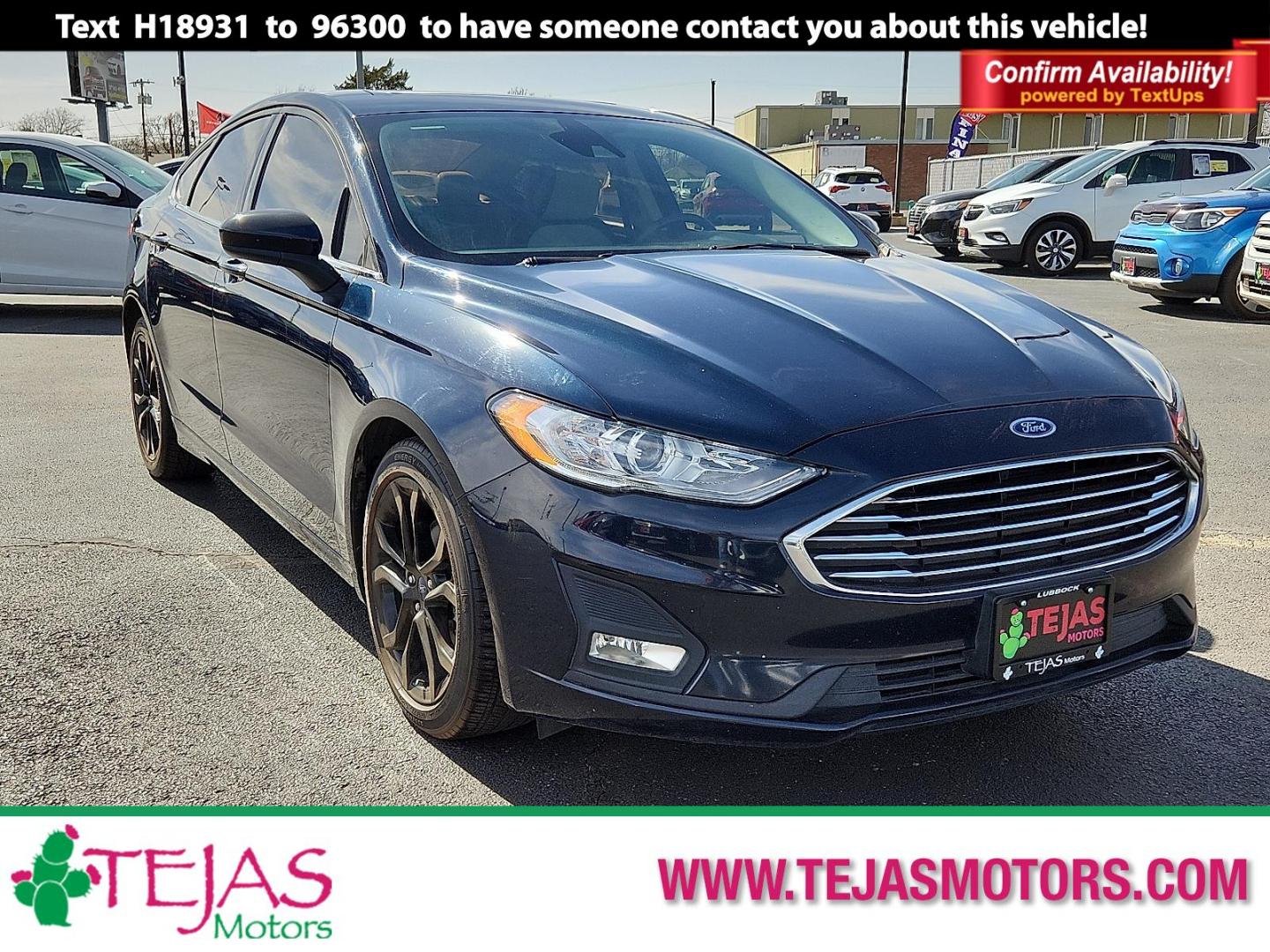 2020 Alto Blue Metallic Tinted Clearcoat /Light Putty - ZJ Ford Fusion SE (3FA6P0HD8LR) with an EcoBoost 1.5L I-4 gasoline direct injection, DOHC, variable valve control, intercooled turbo, regular unleaded, engine with 181HP engine, located at 4110 Avenue Q, Lubbock, 79412, 33.556553, -101.855820 - 03/17/2026KEY IN ENVELOPE GOD - Photo#0