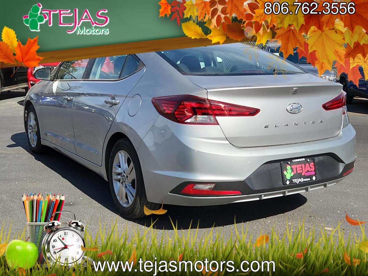2020 SILVER /Black - C1 Hyundai Elantra SEL (5NPD84LF8LH) with an Nu 2L I-4 DOHC, D-CVVT variable valve control, regular unleaded, engine with 147HP engine, located at 4110 Avenue Q, Lubbock, 79412, 33.556553, -101.855820 - 03/17/2026 KEY IN ENVELOPE GOD- Photo#2