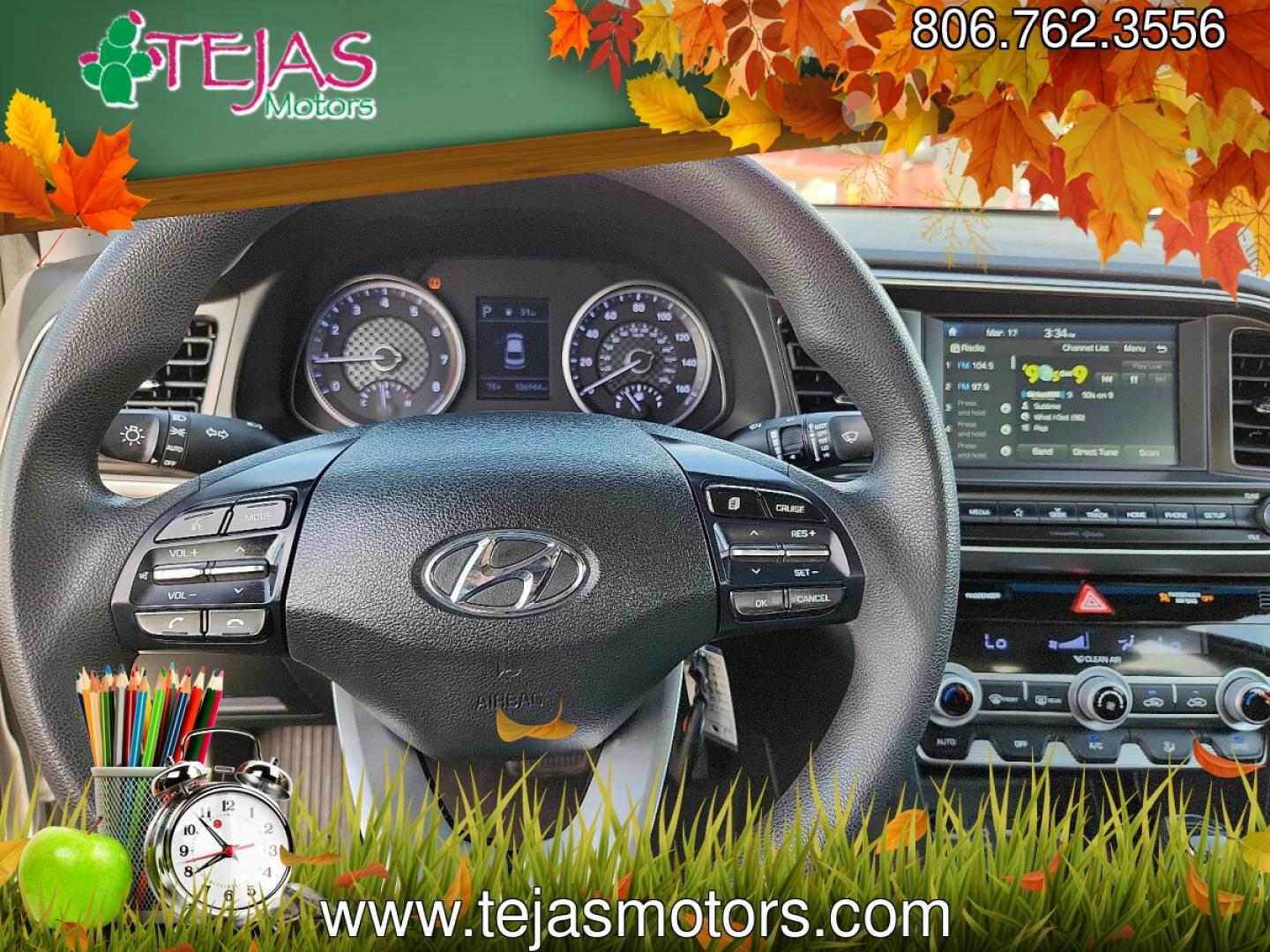 2020 SILVER /Black - C1 Hyundai Elantra SEL (5NPD84LF8LH) with an Nu 2L I-4 DOHC, D-CVVT variable valve control, regular unleaded, engine with 147HP engine, located at 4110 Avenue Q, Lubbock, 79412, 33.556553, -101.855820 - 03/17/2026 KEY IN ENVELOPE GOD- Photo#11