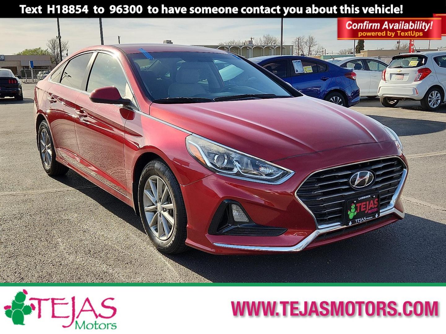 2019 RED /Beige - BB Hyundai Sonata SE (5NPE24AFXKH) with an 2.4L I-4 gasoline direct injection, DOHC, D-CVVT variable valve control, regular unleaded, engine with 185HP engine, located at 4110 Avenue Q, Lubbock, 79412, 33.556553, -101.855820 - 03/24/2024 KEY IN ENVELOPE GOD - Photo#0