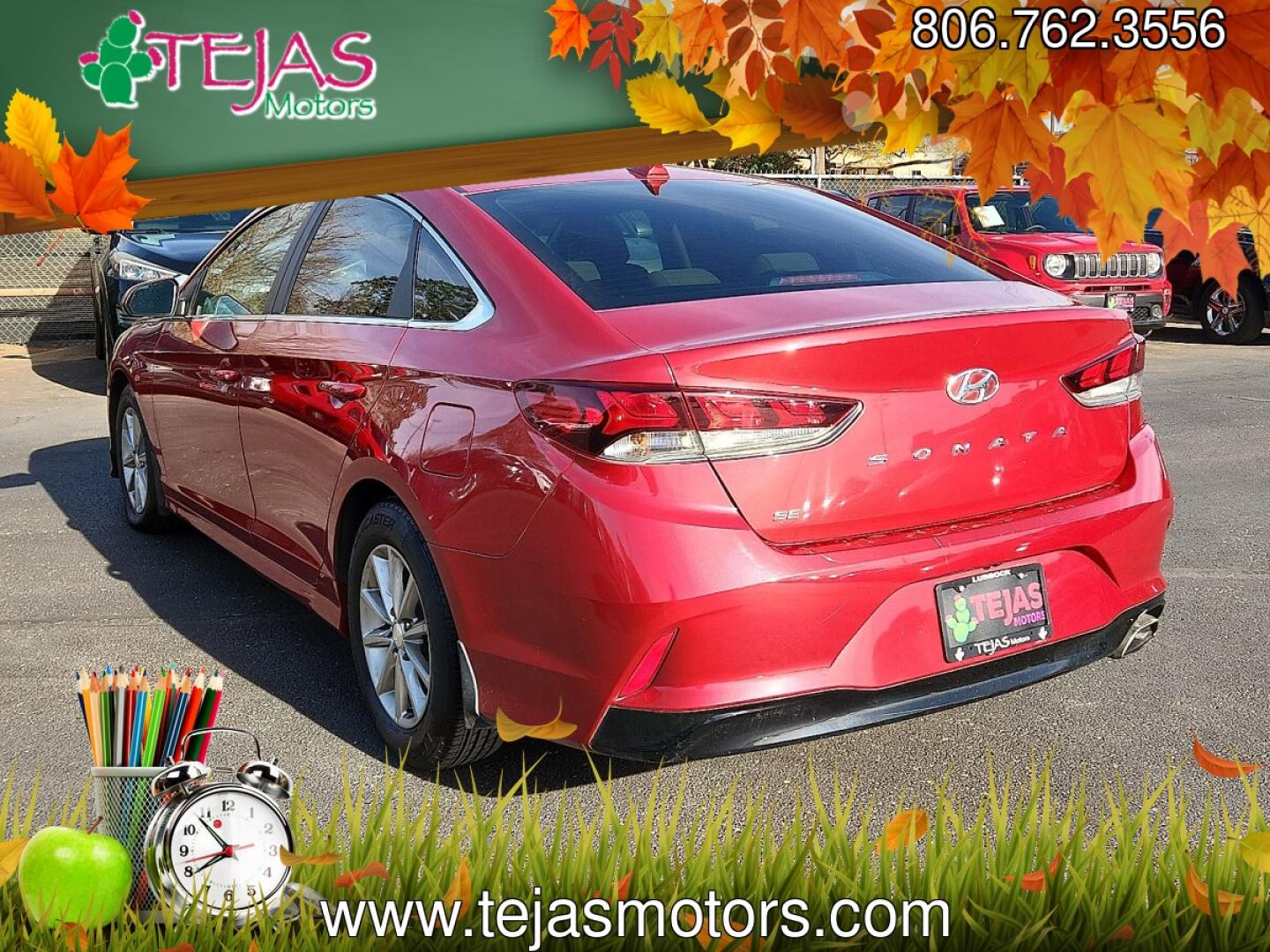 2019 RED /Beige - BB Hyundai Sonata SE (5NPE24AFXKH) with an 2.4L I-4 gasoline direct injection, DOHC, D-CVVT variable valve control, regular unleaded, engine with 185HP engine, located at 4110 Avenue Q, Lubbock, 79412, 33.556553, -101.855820 - 03/24/2024 KEY IN ENVELOPE GOD- Photo#2