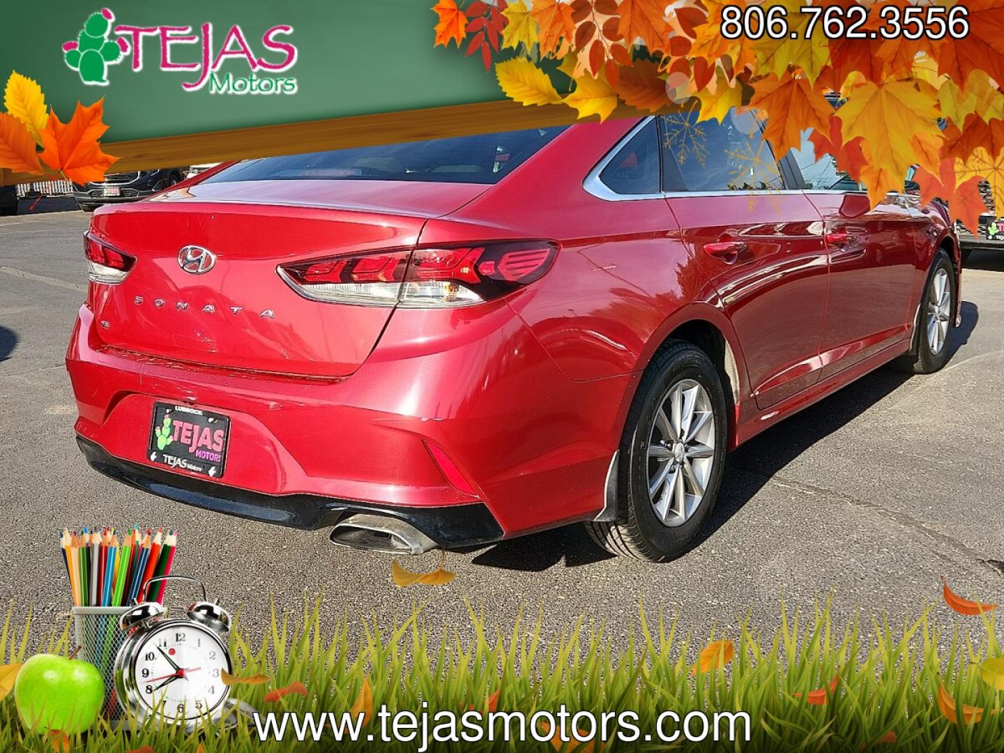 2019 RED /Beige - BB Hyundai Sonata SE (5NPE24AFXKH) with an 2.4L I-4 gasoline direct injection, DOHC, D-CVVT variable valve control, regular unleaded, engine with 185HP engine, located at 4110 Avenue Q, Lubbock, 79412, 33.556553, -101.855820 - 03/24/2024 KEY IN ENVELOPE GOD- Photo#3