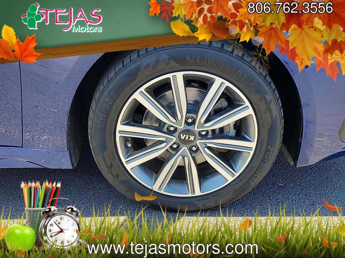 2019 Horizon Blue - M5U /Black - WK Kia Optima LX (5XXGT4L31KG) with an Theta II 2.4L I-4 gasoline direct injection, DOHC, D-CVVT variable valve control, regular unleaded, engine with 185HP engine, located at 4110 Avenue Q, Lubbock, 79412, 33.556553, -101.855820 - 03/24/2026 KEY IN ENVELOPE GOD- Photo#4