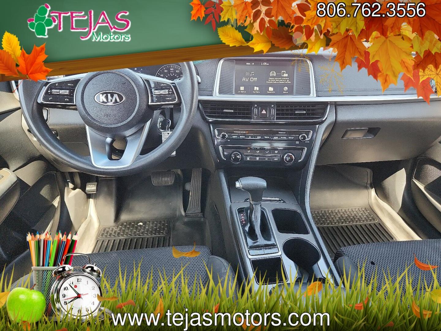 2019 Horizon Blue - M5U /Black - WK Kia Optima LX (5XXGT4L31KG) with an Theta II 2.4L I-4 gasoline direct injection, DOHC, D-CVVT variable valve control, regular unleaded, engine with 185HP engine, located at 4110 Avenue Q, Lubbock, 79412, 33.556553, -101.855820 - 03/24/2026 KEY IN ENVELOPE GOD- Photo#6