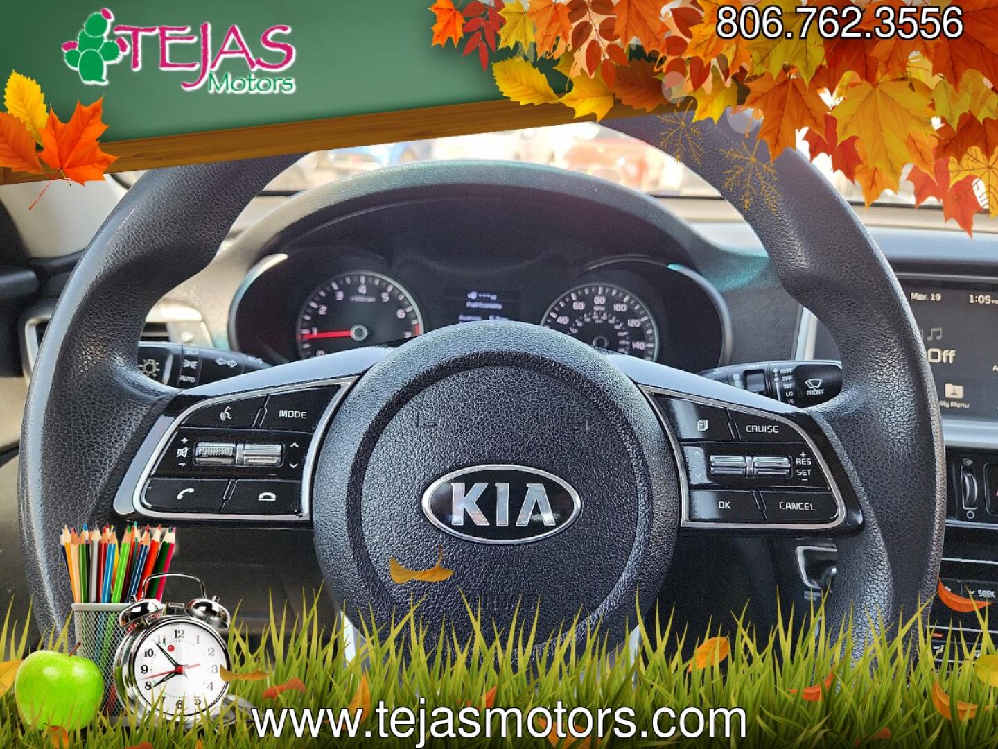 2019 Horizon Blue - M5U /Black - WK Kia Optima LX (5XXGT4L31KG) with an Theta II 2.4L I-4 gasoline direct injection, DOHC, D-CVVT variable valve control, regular unleaded, engine with 185HP engine, located at 4110 Avenue Q, Lubbock, 79412, 33.556553, -101.855820 - 03/24/2026 KEY IN ENVELOPE GOD- Photo#10