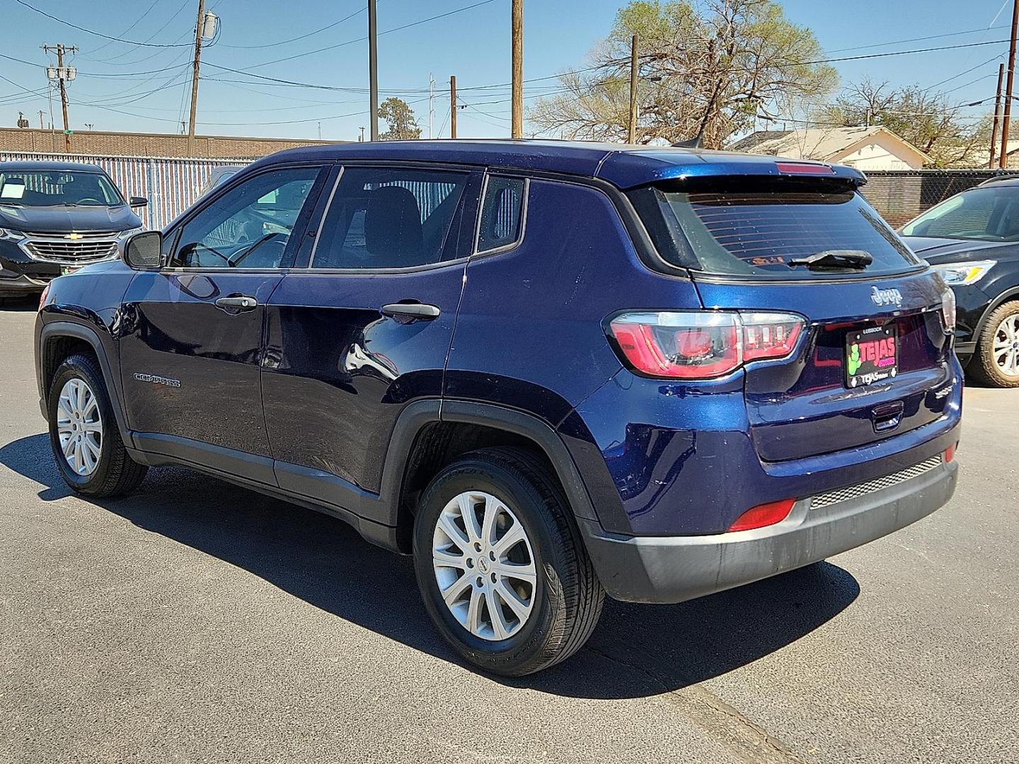 2019 Jazz Blue Pearlcoat - PBX /Black - X9 Jeep Compass Sport FWD (3C4NJCAB1KT) with an 2.4L I-4 variable valve control, regular unleaded, engine with 180HP engine, located at 4110 Avenue Q, Lubbock, 79412, 33.556553, -101.855820 - Photo#2