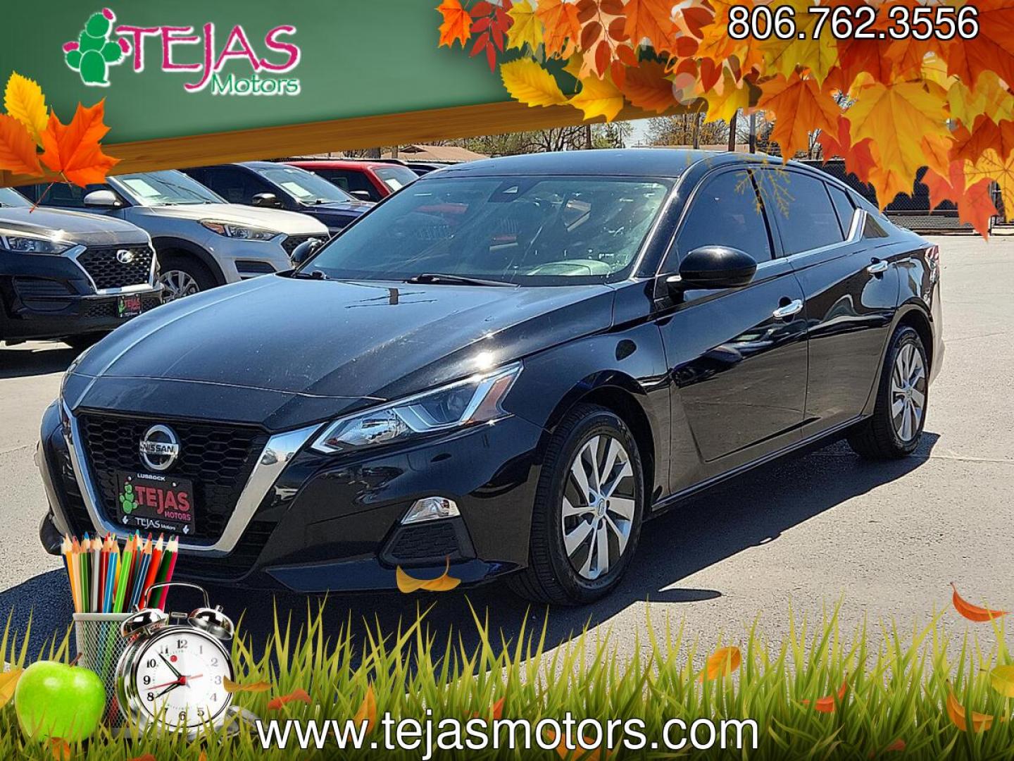 2021 Super Black - KH3 /Charcoal - G Nissan Altima S FWD (1N4BL4BV6MN) with an 2.5L I-4 gasoline direct injection, DOHC, CVTCS variable valve control, regular unleaded, engine with 188HP engine, located at 4110 Avenue Q, Lubbock, 79412, 33.556553, -101.855820 - 01/01/2026 KEY IN ENVELOPE GOD- Photo#1