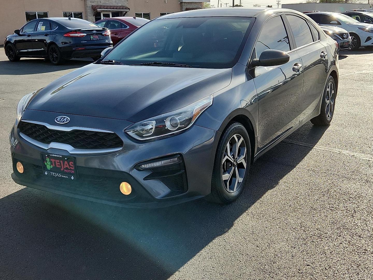 2021 GRAY /Black - WK Kia Forte LXS (3KPF24AD1ME) with an 2L I-4 DOHC, D-CVVT variable valve control, regular unleaded, engine with 147HP engine, located at 4110 Avenue Q, Lubbock, 79412, 33.556553, -101.855820 - 03/2592026 KEY IN ENVELOPE GOD - Photo#1