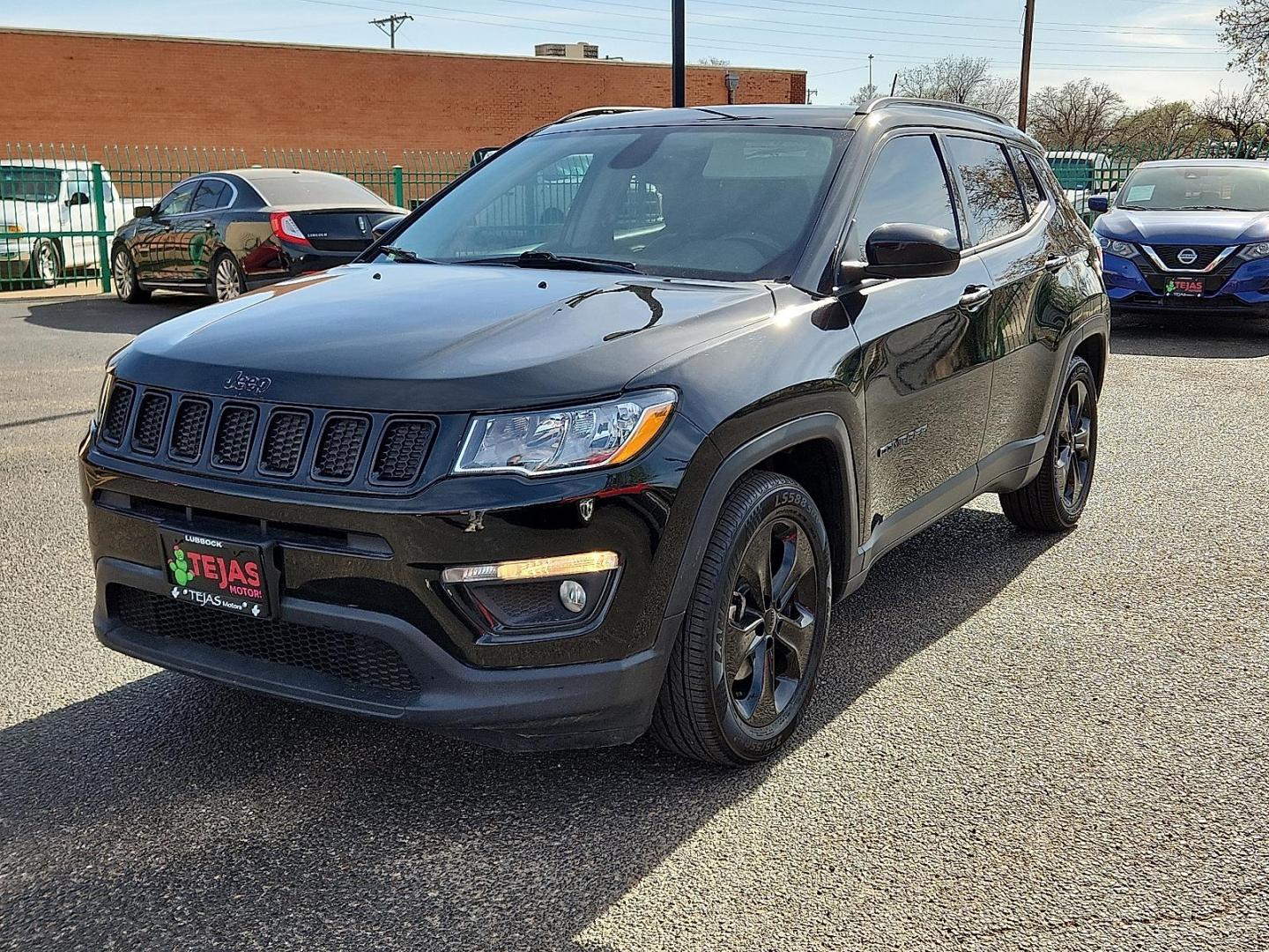 2018 BLACK /Black - X9 Jeep Compass Altitude FWD (3C4NJCBBXJT) with an 2.4L I-4 variable valve control, regular unleaded, engine with 180HP engine, located at 4110 Avenue Q, Lubbock, 79412, 33.556553, -101.855820 - Photo#1