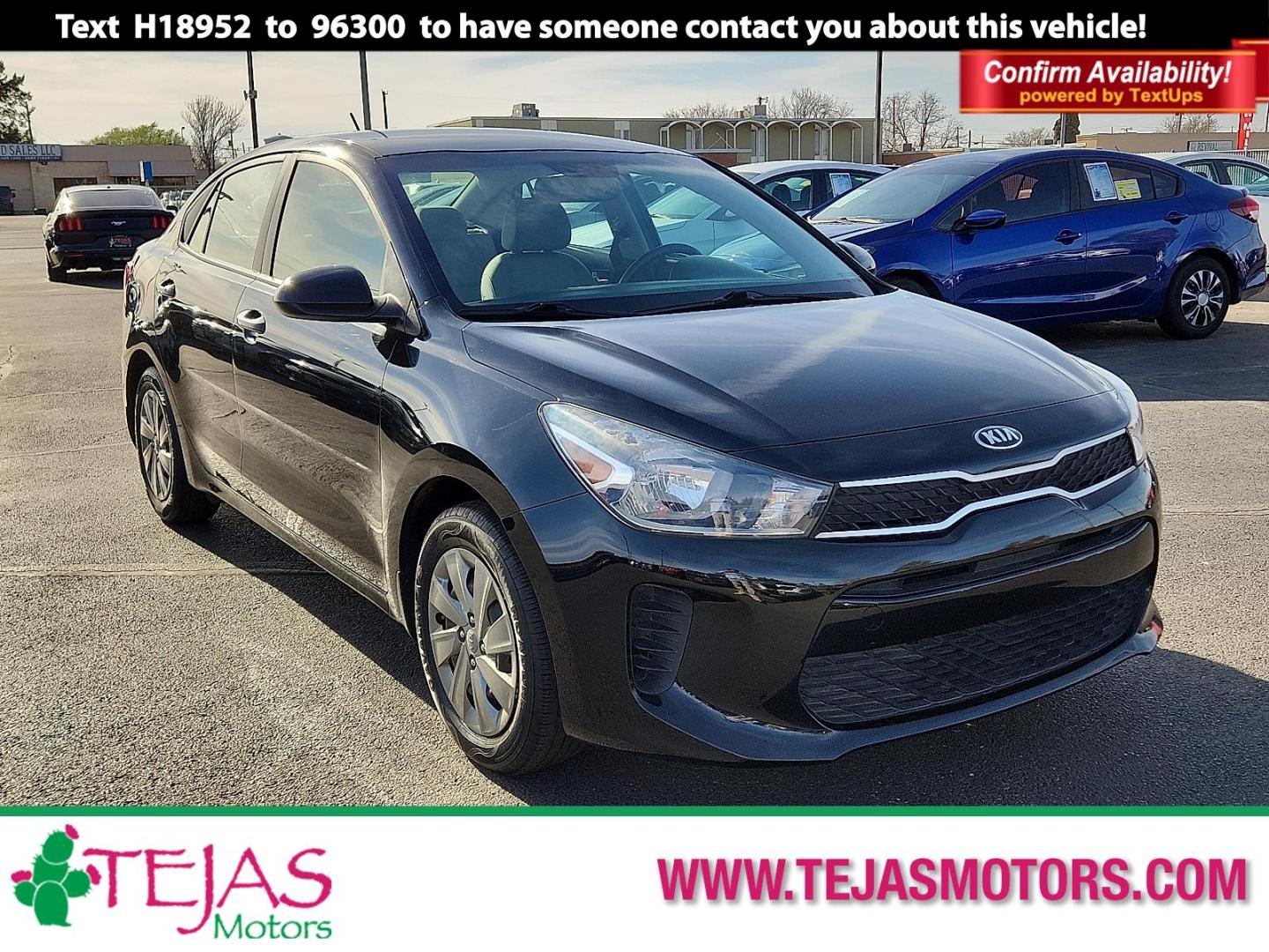 2020 Aurora Black /Gray Kia Rio S (3KPA24AD2LE) with an Gamma II 1.6L I-4 DOHC, variable valve control, regular unleaded, engine with 120HP engine, located at 4110 Avenue Q, Lubbock, 79412, 33.556553, -101.855820 - 03/25/2025 KEY IN ENVELOPE GOD - Photo#0