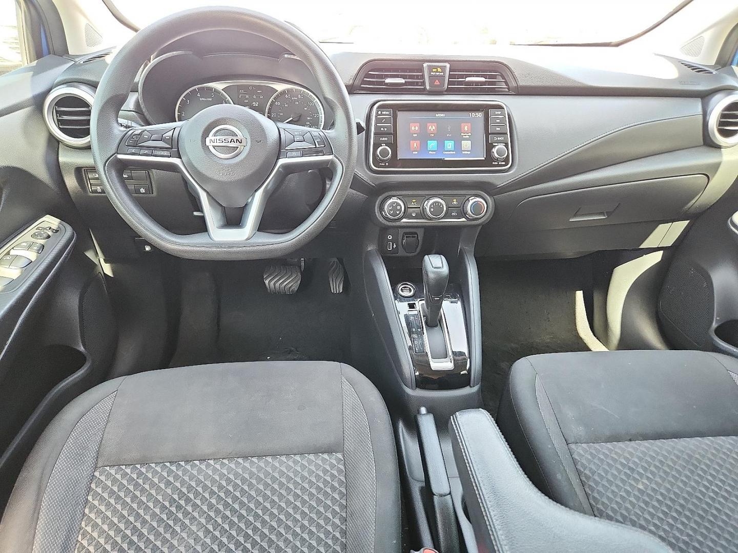 2020 Electric Blue Metallic - B51 /Charcoal - G Nissan Versa S Xtronic CVT (3N1CN8DV0LL) with an 1.6L I-4 DOHC, variable valve control, regular unleaded, engine with 122HP engine, located at 4110 Avenue Q, Lubbock, 79412, 33.556553, -101.855820 - Photo#6
