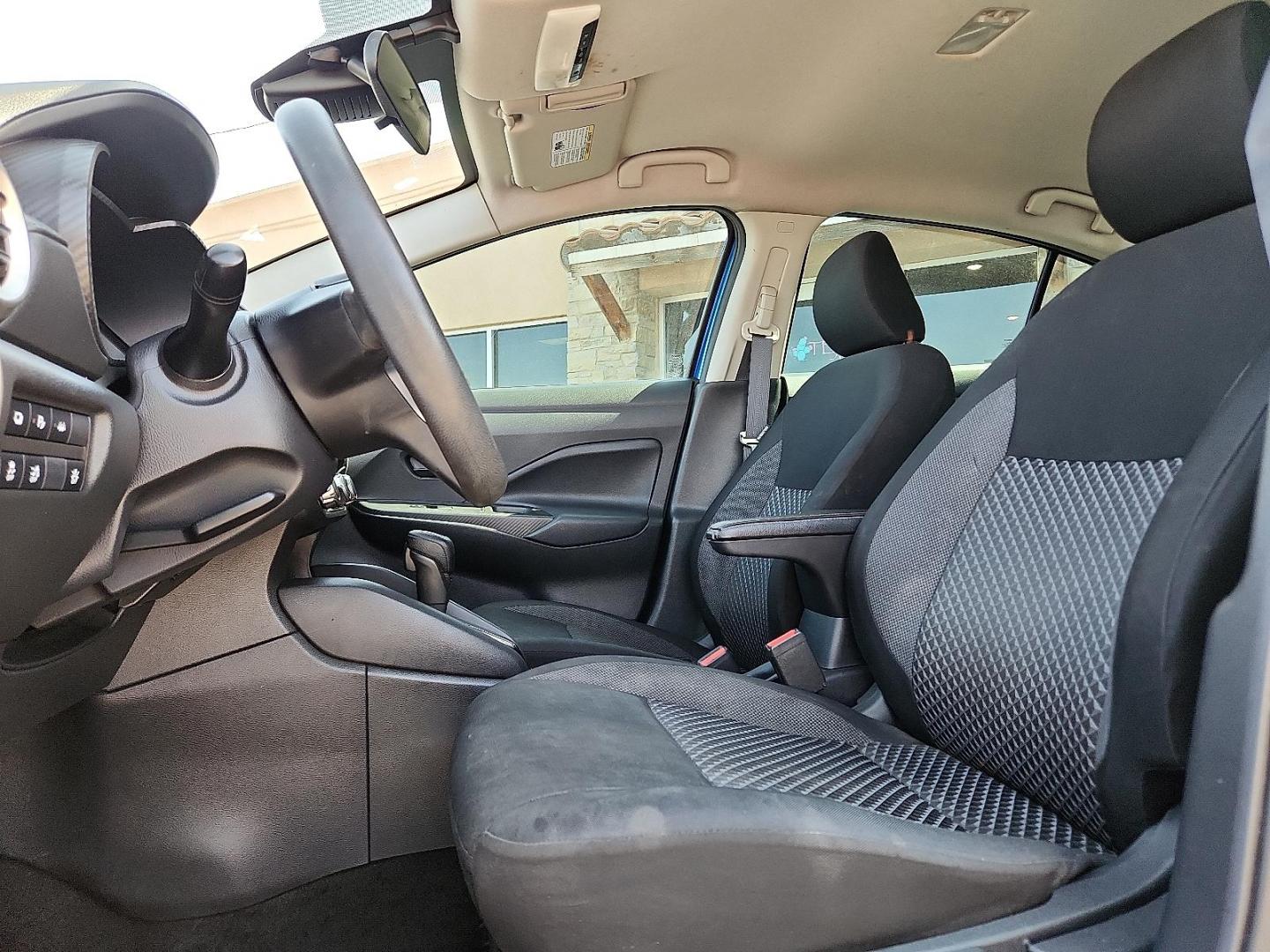 2020 Electric Blue Metallic - B51 /Charcoal - G Nissan Versa S Xtronic CVT (3N1CN8DV0LL) with an 1.6L I-4 DOHC, variable valve control, regular unleaded, engine with 122HP engine, located at 4110 Avenue Q, Lubbock, 79412, 33.556553, -101.855820 - Photo#7