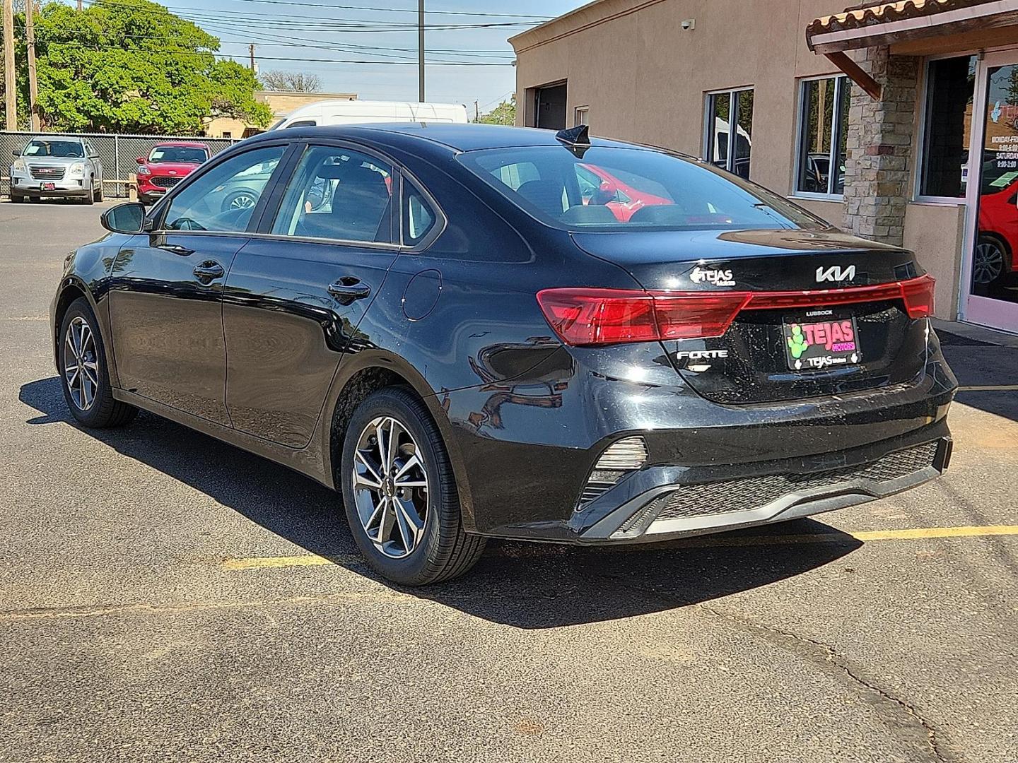 2023 Aurora Black /Black - WK Kia Forte LXS (3KPF24AD5PE) with an 2L I-4 DOHC, D-CVVT variable valve control, regular unleaded, engine with 147HP engine, located at 4110 Avenue Q, Lubbock, 79412, 33.556553, -101.855820 - 04/01/2026 KEY IN ENVELOPE GOD - Photo#2