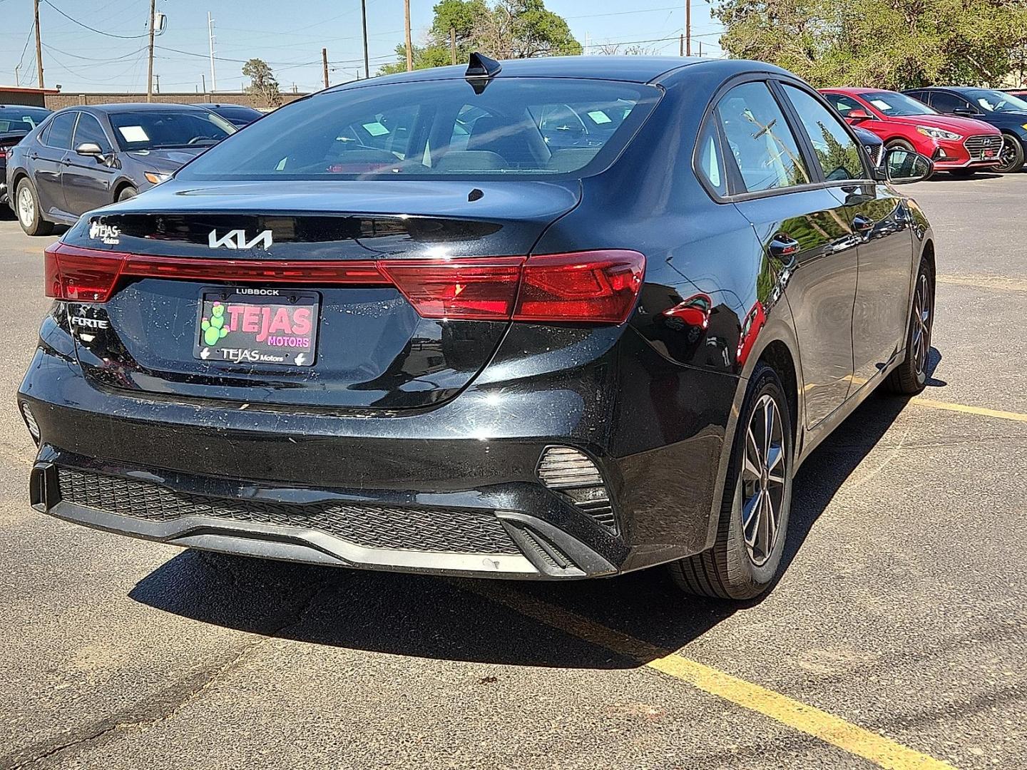 2023 Aurora Black /Black - WK Kia Forte LXS (3KPF24AD5PE) with an 2L I-4 DOHC, D-CVVT variable valve control, regular unleaded, engine with 147HP engine, located at 4110 Avenue Q, Lubbock, 79412, 33.556553, -101.855820 - 04/01/2026 KEY IN ENVELOPE GOD - Photo#3