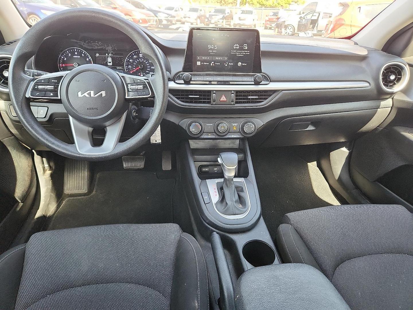 2023 Aurora Black /Black - WK Kia Forte LXS (3KPF24AD5PE) with an 2L I-4 DOHC, D-CVVT variable valve control, regular unleaded, engine with 147HP engine, located at 4110 Avenue Q, Lubbock, 79412, 33.556553, -101.855820 - 04/01/2026 KEY IN ENVELOPE GOD - Photo#6