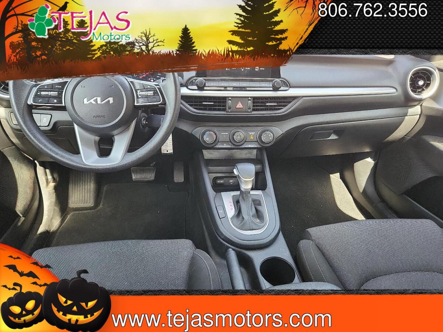 2023 Aurora Black /Black - WK Kia Forte LXS (3KPF24AD5PE) with an 2L I-4 DOHC, D-CVVT variable valve control, regular unleaded, engine with 147HP engine, located at 4110 Avenue Q, Lubbock, 79412, 33.556553, -101.855820 - 04/01/2026 KEY IN ENVELOPE GOD- Photo#6