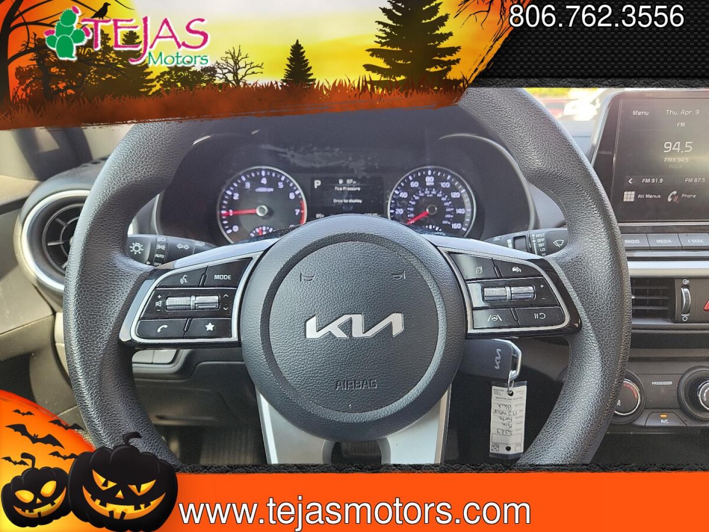 2023 Aurora Black /Black - WK Kia Forte LXS (3KPF24AD5PE) with an 2L I-4 DOHC, D-CVVT variable valve control, regular unleaded, engine with 147HP engine, located at 4110 Avenue Q, Lubbock, 79412, 33.556553, -101.855820 - 04/01/2026 KEY IN ENVELOPE GOD- Photo#10