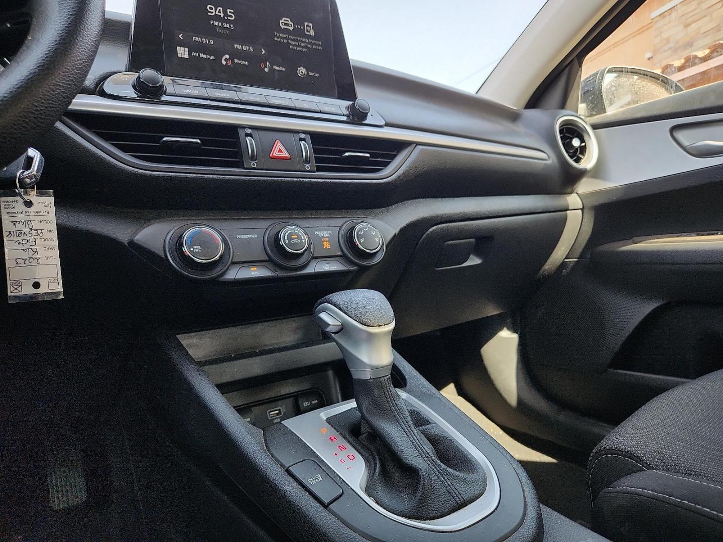 2023 Aurora Black /Black - WK Kia Forte LXS (3KPF24AD5PE) with an 2L I-4 DOHC, D-CVVT variable valve control, regular unleaded, engine with 147HP engine, located at 4110 Avenue Q, Lubbock, 79412, 33.556553, -101.855820 - 04/01/2026 KEY IN ENVELOPE GOD - Photo#11